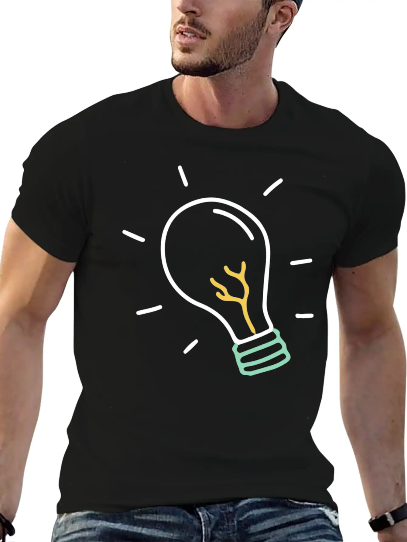 Light Bulb Basic Graphic T-Shirt – Daily Comfort In Soft Cotton