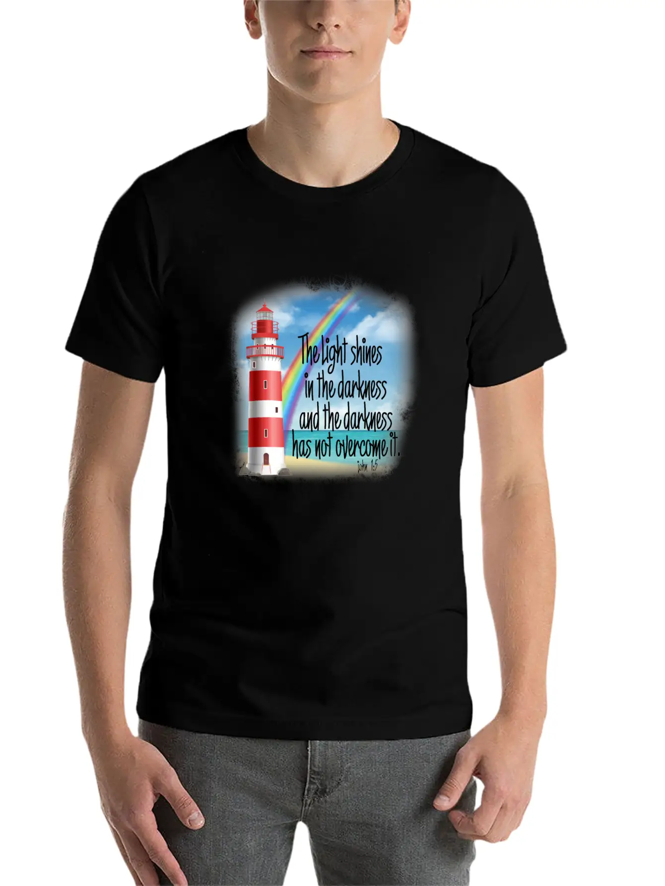 Light Shines Unisex Short Sleeve Soft Cotton T-Shirt – Casual Everyday Wear