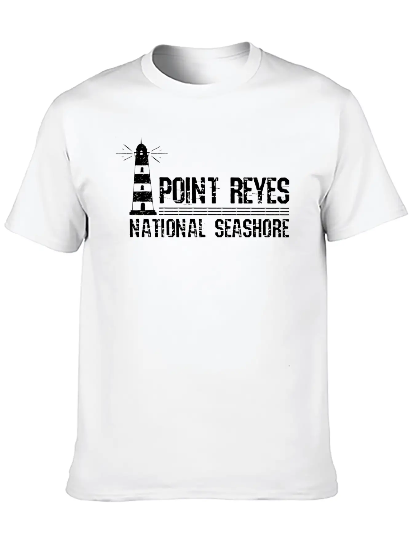Lighthouse Point Reyes National Seashore Unisex Short Sleeve Soft Cotton T-Shirt – Casual Everyday Wear