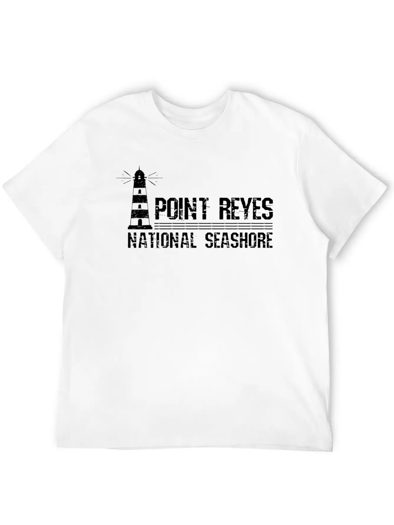 Lighthouse Point Reyes National Seashore Unisex Short Sleeve Soft Cotton T-Shirt – Casual Everyday Wear