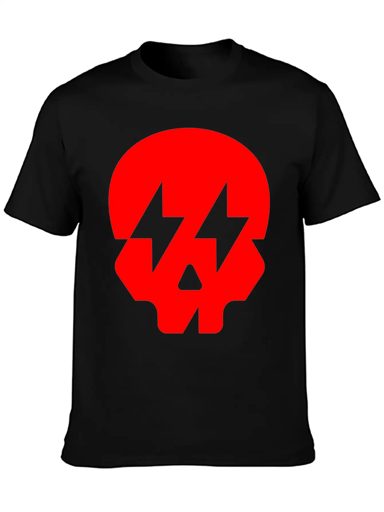 LIghtning Skull Unisex Casual T-Shirt – Clean Design For Daily Comfort