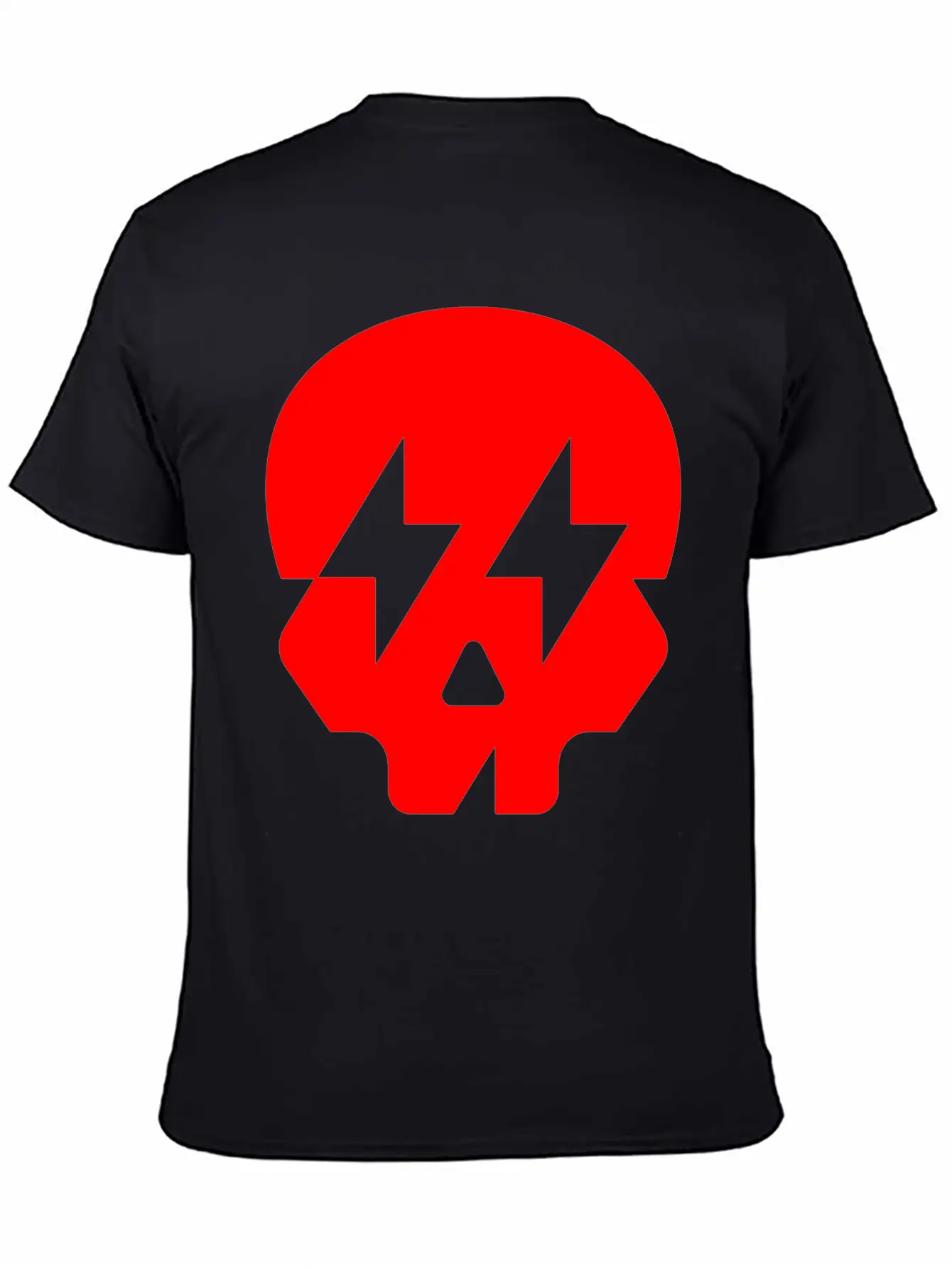 LIghtning Skull Unisex Casual T-Shirt – Clean Design For Daily Comfort