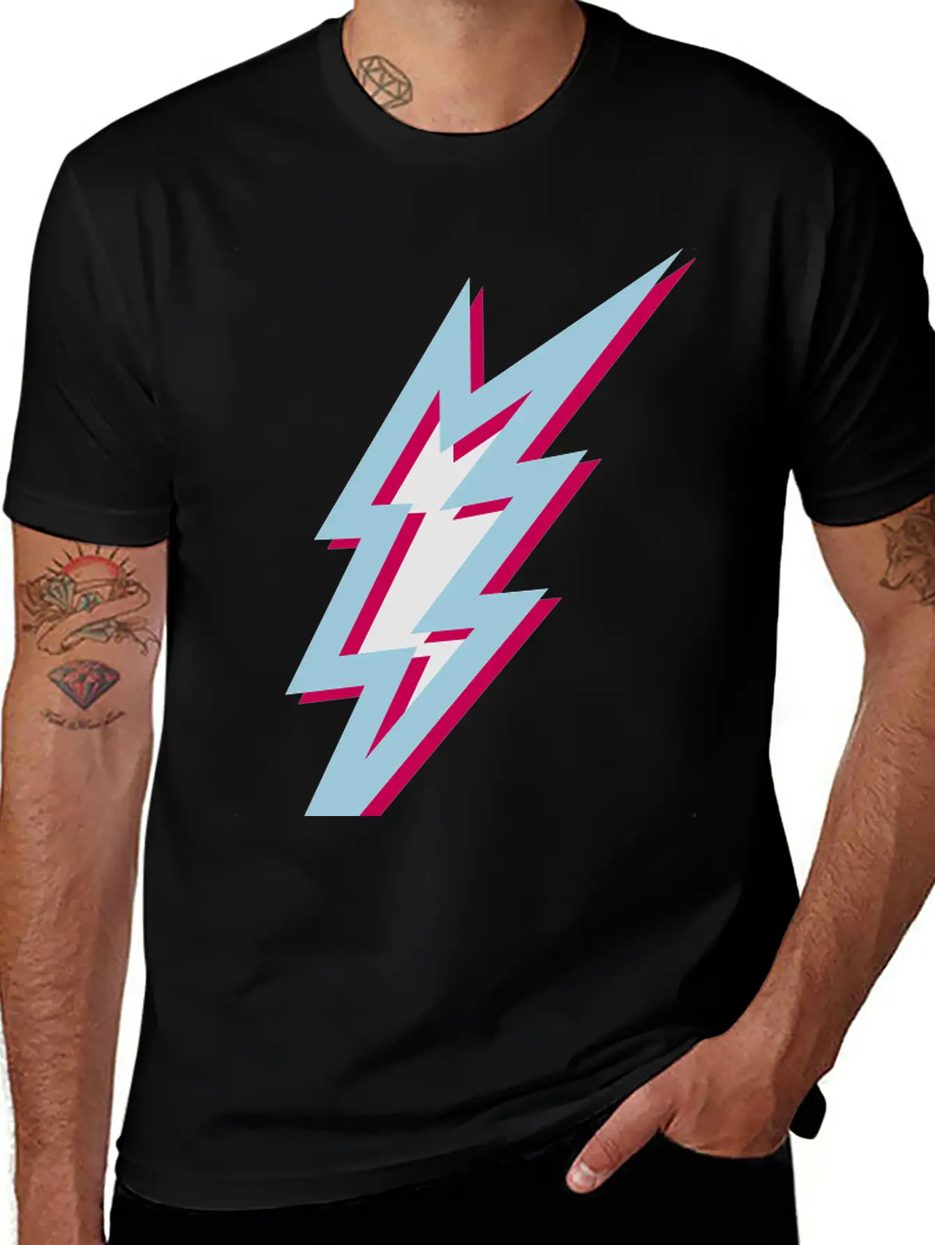 Lightning Unisex Short Sleeve Soft Cotton T-Shirt – Casual Everyday Wear