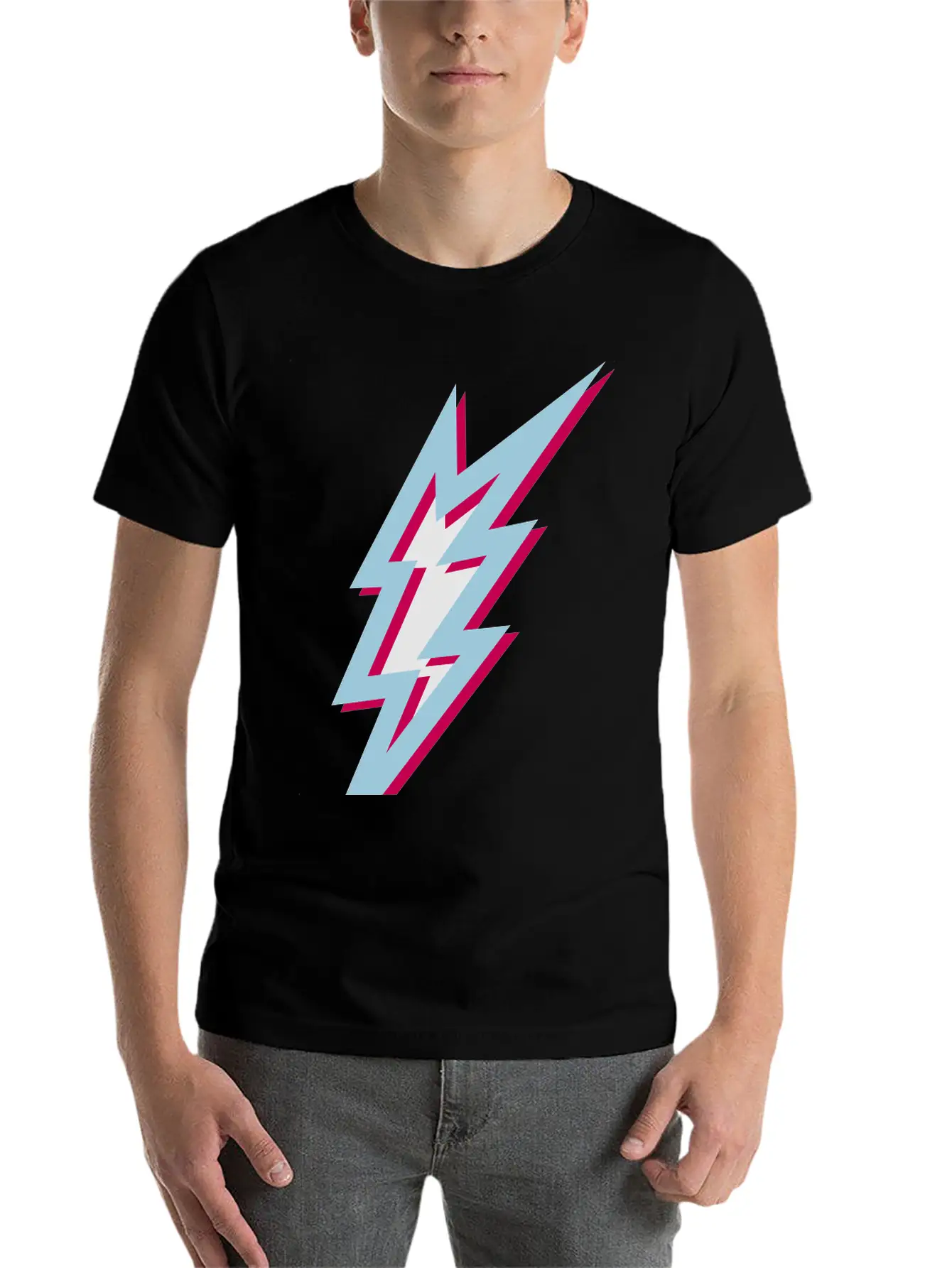 Lightning Unisex Short Sleeve Soft Cotton T-Shirt – Casual Everyday Wear