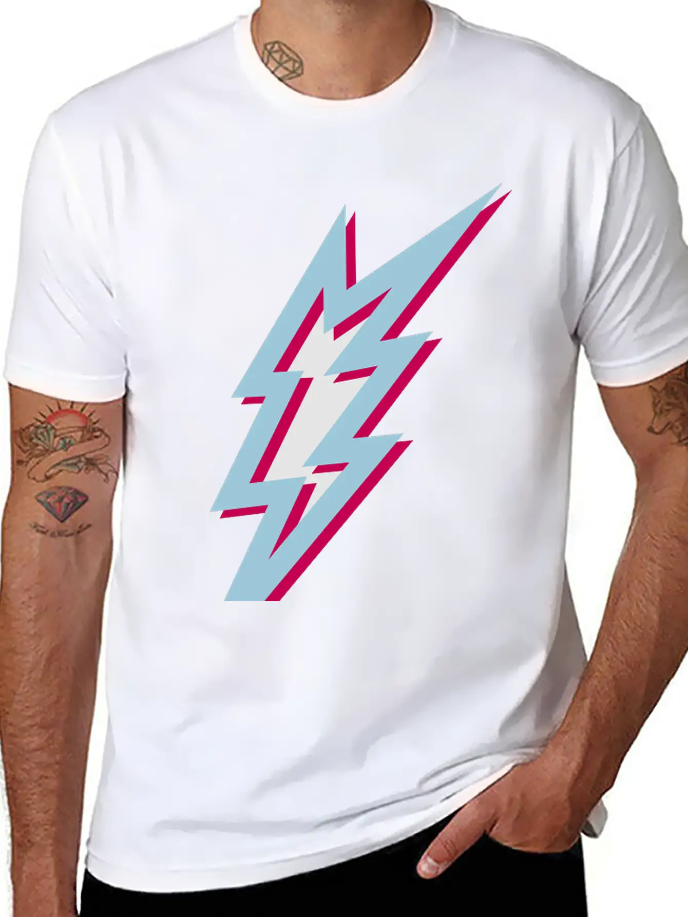 Lightning Unisex Short Sleeve Soft Cotton T-Shirt – Casual Everyday Wear