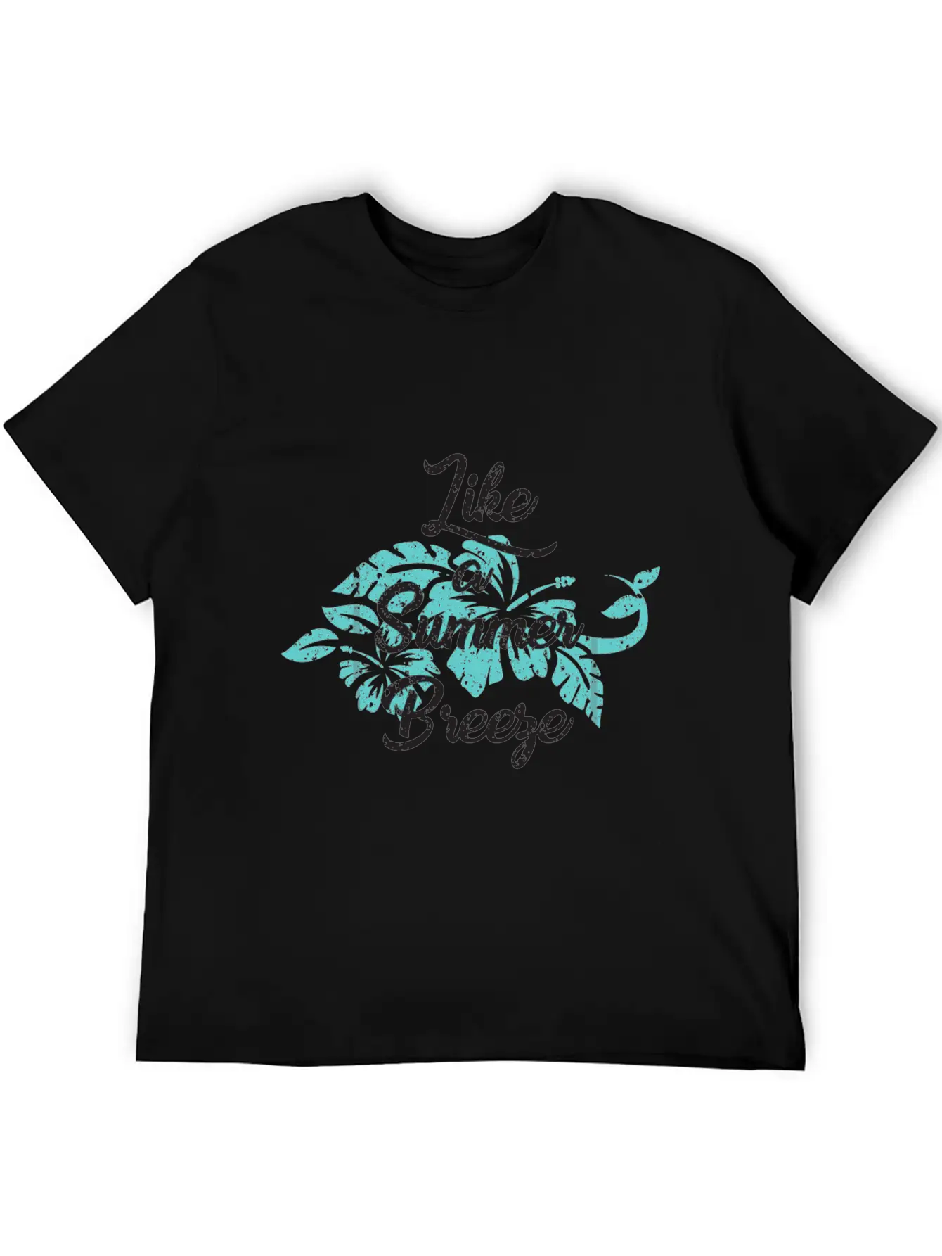 Like A Summer Breeze - Floral Tropical Unisex Casual T-Shirt – Clean Design For Daily Comfort