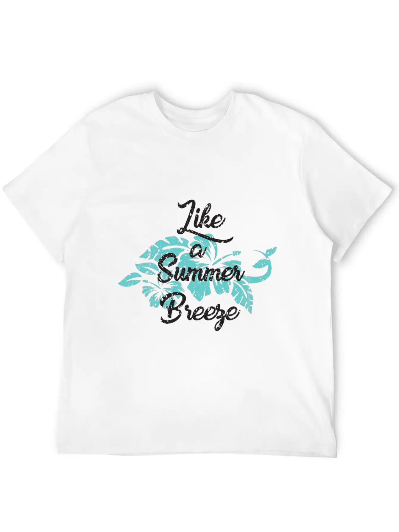 Like A Summer Breeze - Floral Tropical Unisex Casual T-Shirt – Clean Design For Daily Comfort