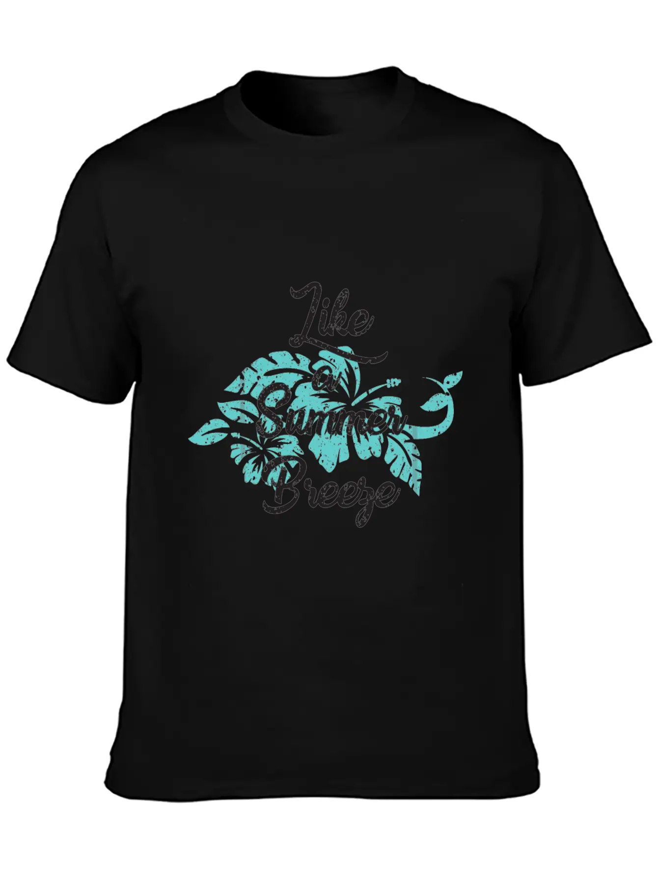 Like A Summer Breeze - Floral Tropical Unisex Casual T-Shirt – Clean Design For Daily Comfort