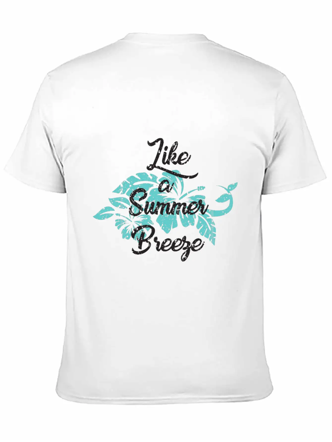 Like A Summer Breeze - Floral Tropical Unisex Casual T-Shirt – Clean Design For Daily Comfort