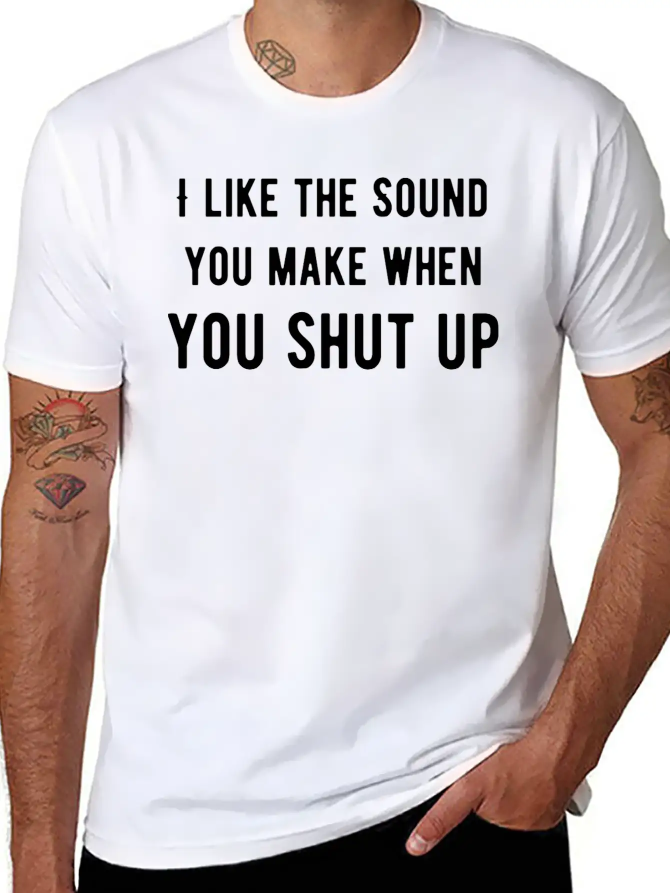Like The Sound You Shut Up Basic Graphic T-Shirt – Daily Comfort In Soft Cotton