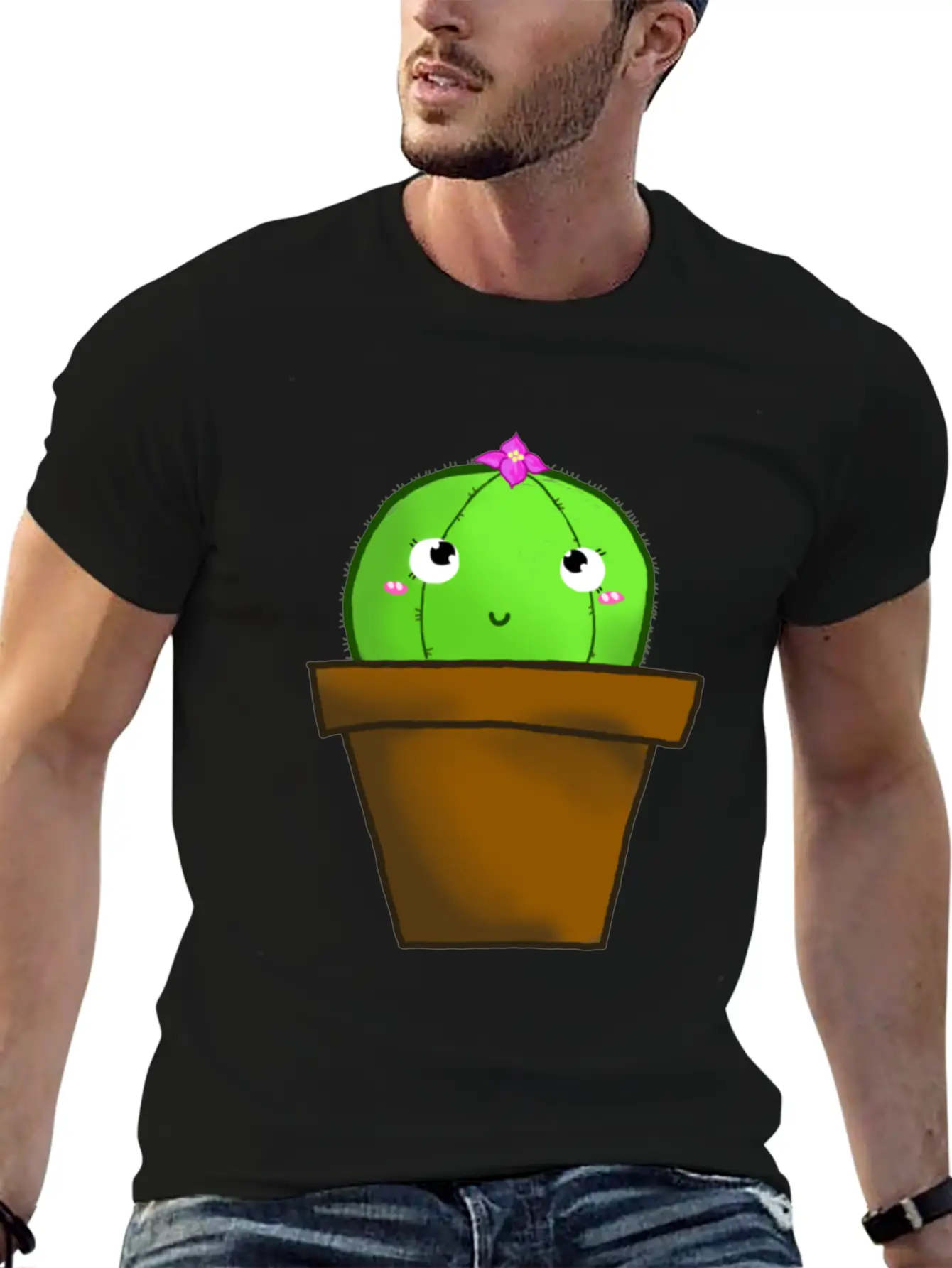 Lil Cactus Boi Stylish Everyday T-Shirt – Unisex Basic Cotton Tee