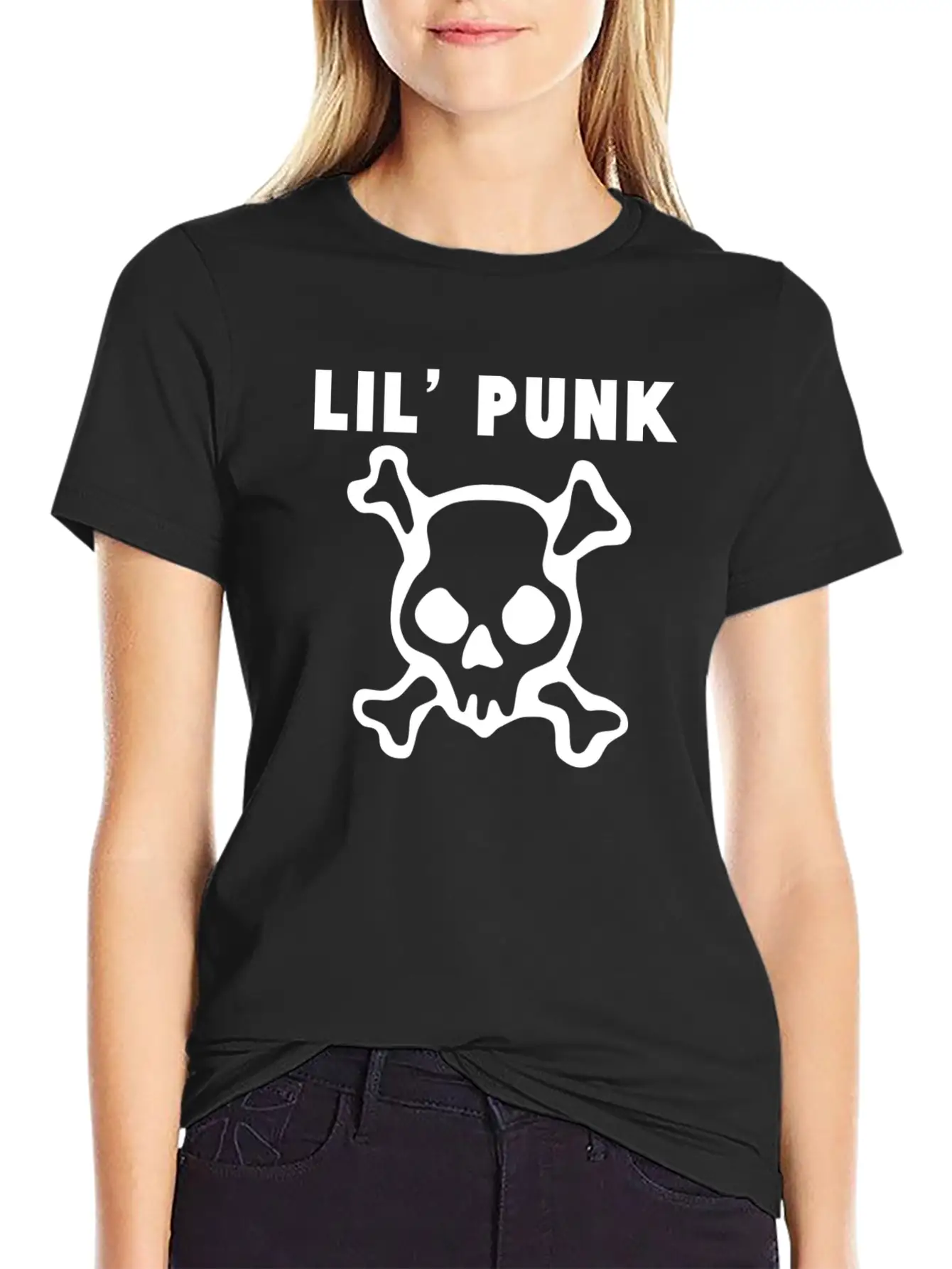 Lil' Punk Skull And Crossbones Timeless Short Sleeve Tee – Comfy And Minimalist Design
