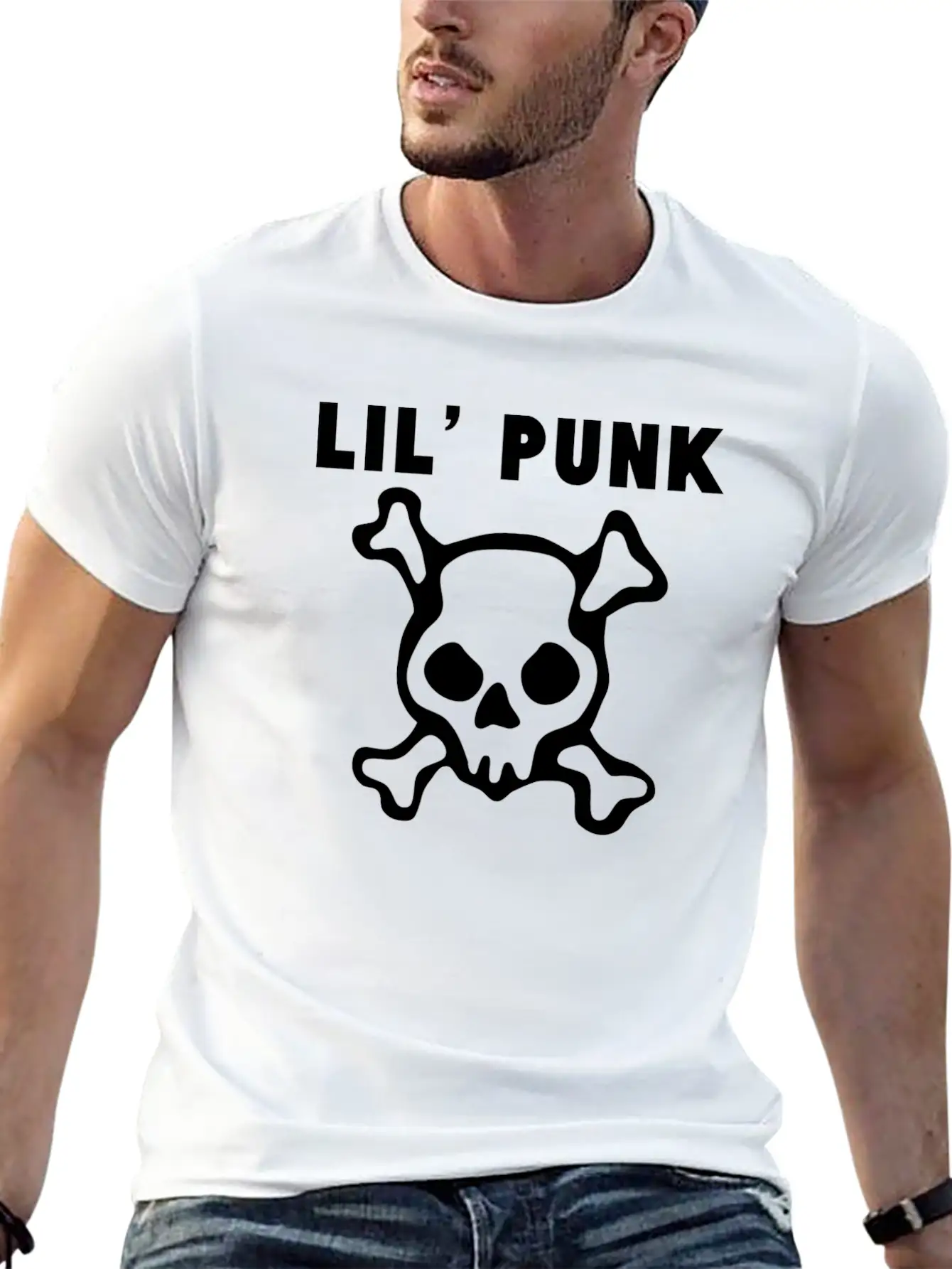 Lil' Punk Skull And Crossbones Timeless Short Sleeve Tee – Comfy And Minimalist Design