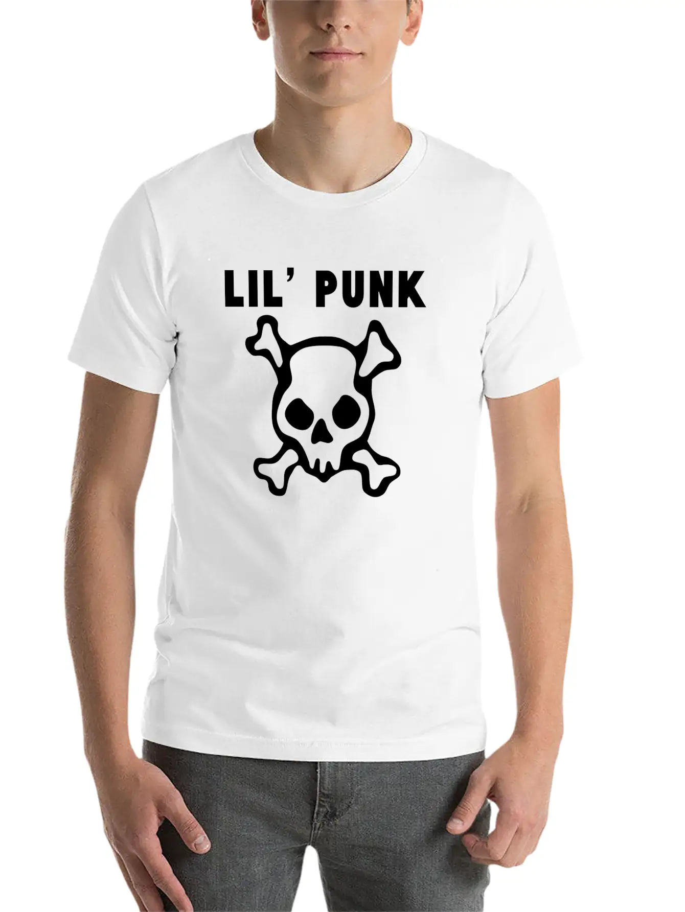 Lil' Punk Skull And Crossbones Timeless Short Sleeve Tee – Comfy And Minimalist Design