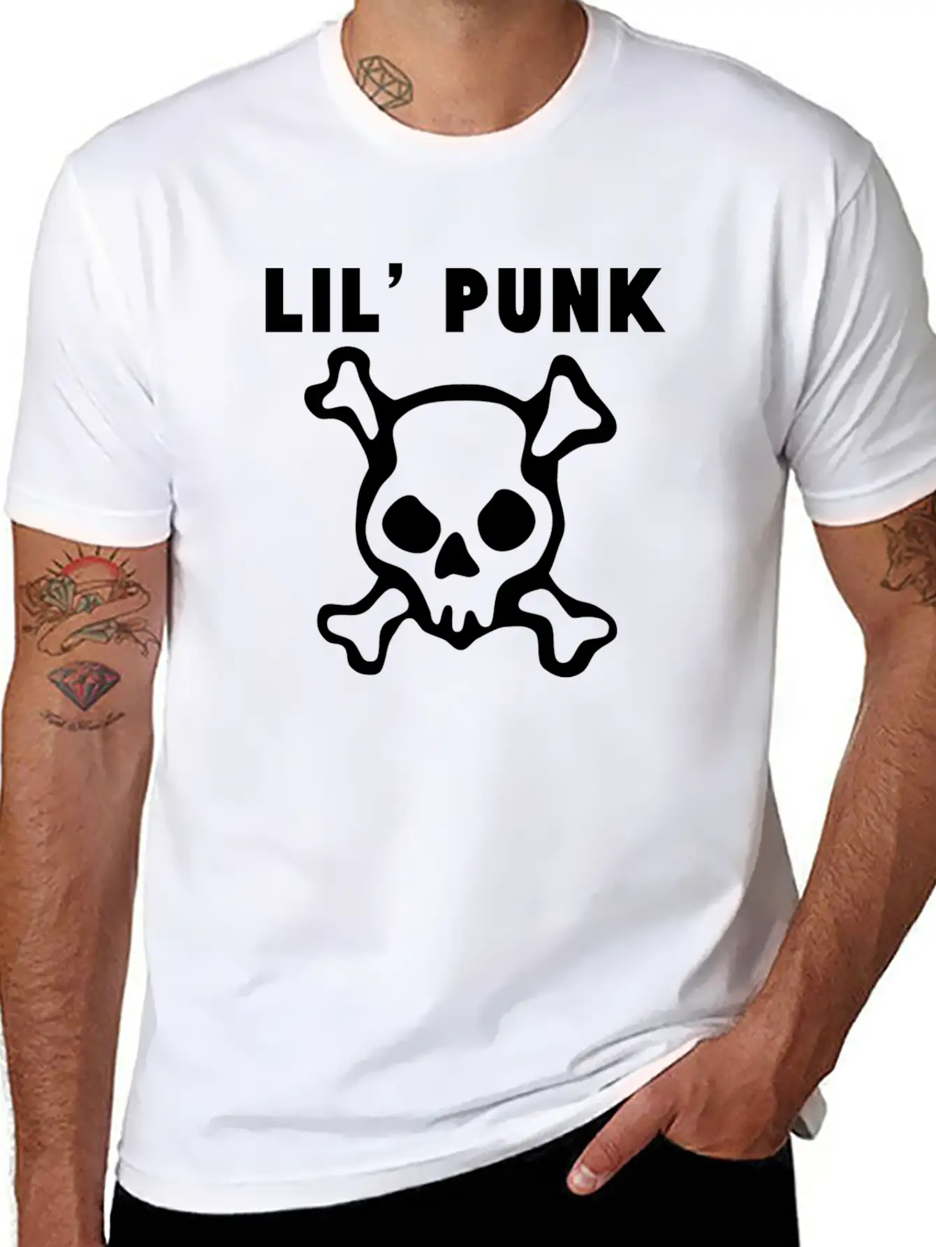 Lil' Punk Skull And Crossbones Timeless Short Sleeve Tee – Comfy And Minimalist Design