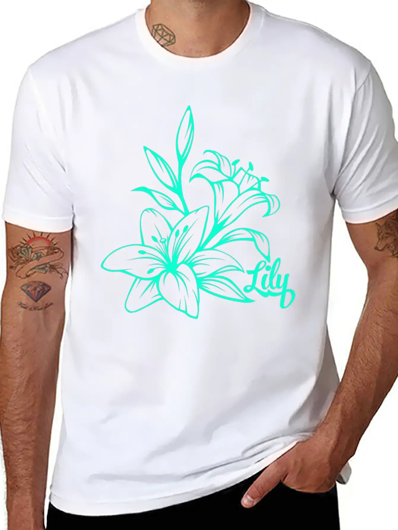 Lilie Blossom Plant Stylish Everyday T-Shirt – Unisex Basic Cotton Tee