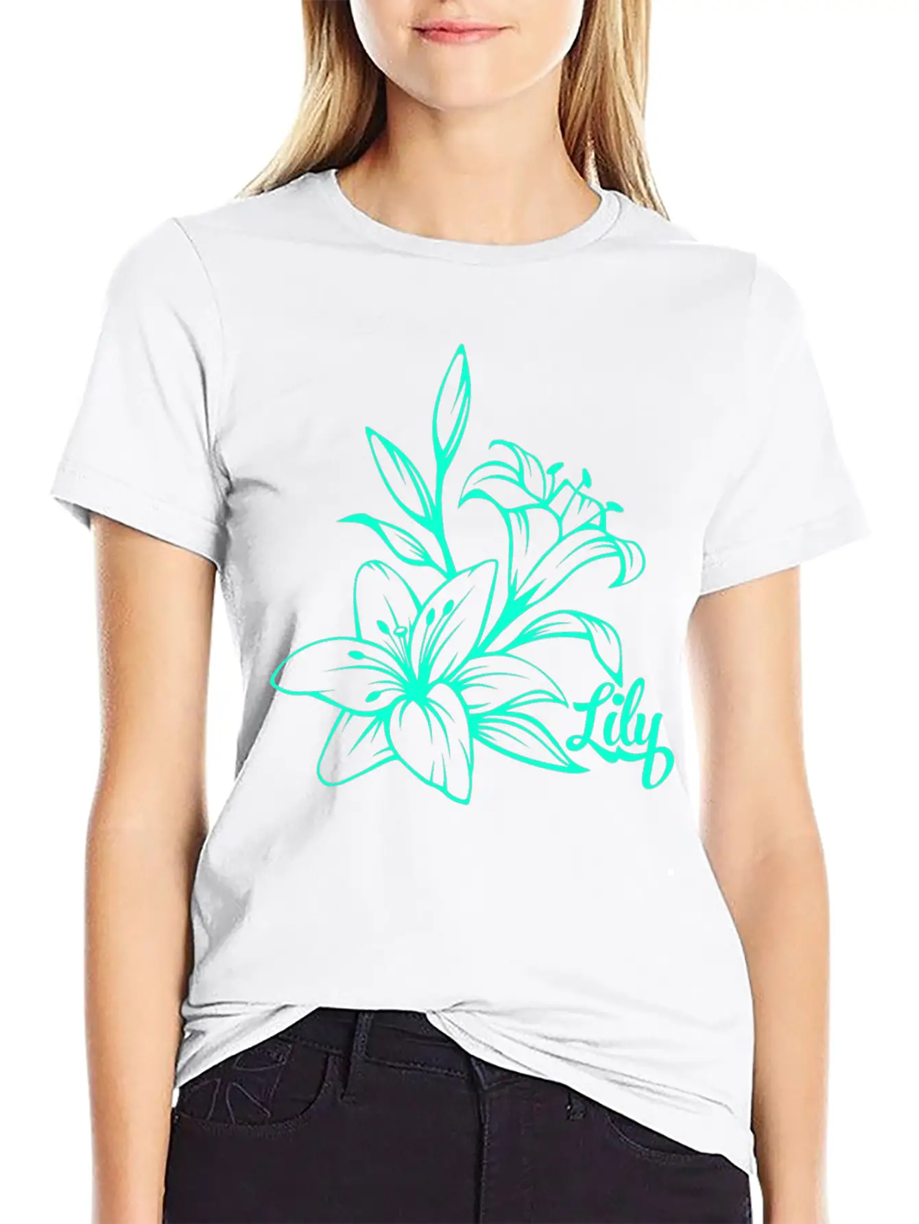 Lilie Blossom Plant Stylish Everyday T-Shirt – Unisex Basic Cotton Tee