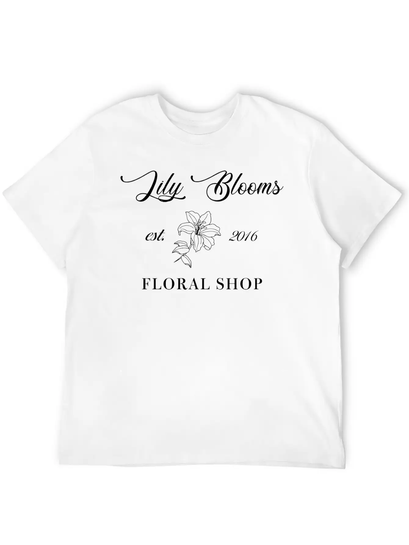 Lily Bloom Floral Shop Timeless Short Sleeve Tee – Comfy And Minimalist Design