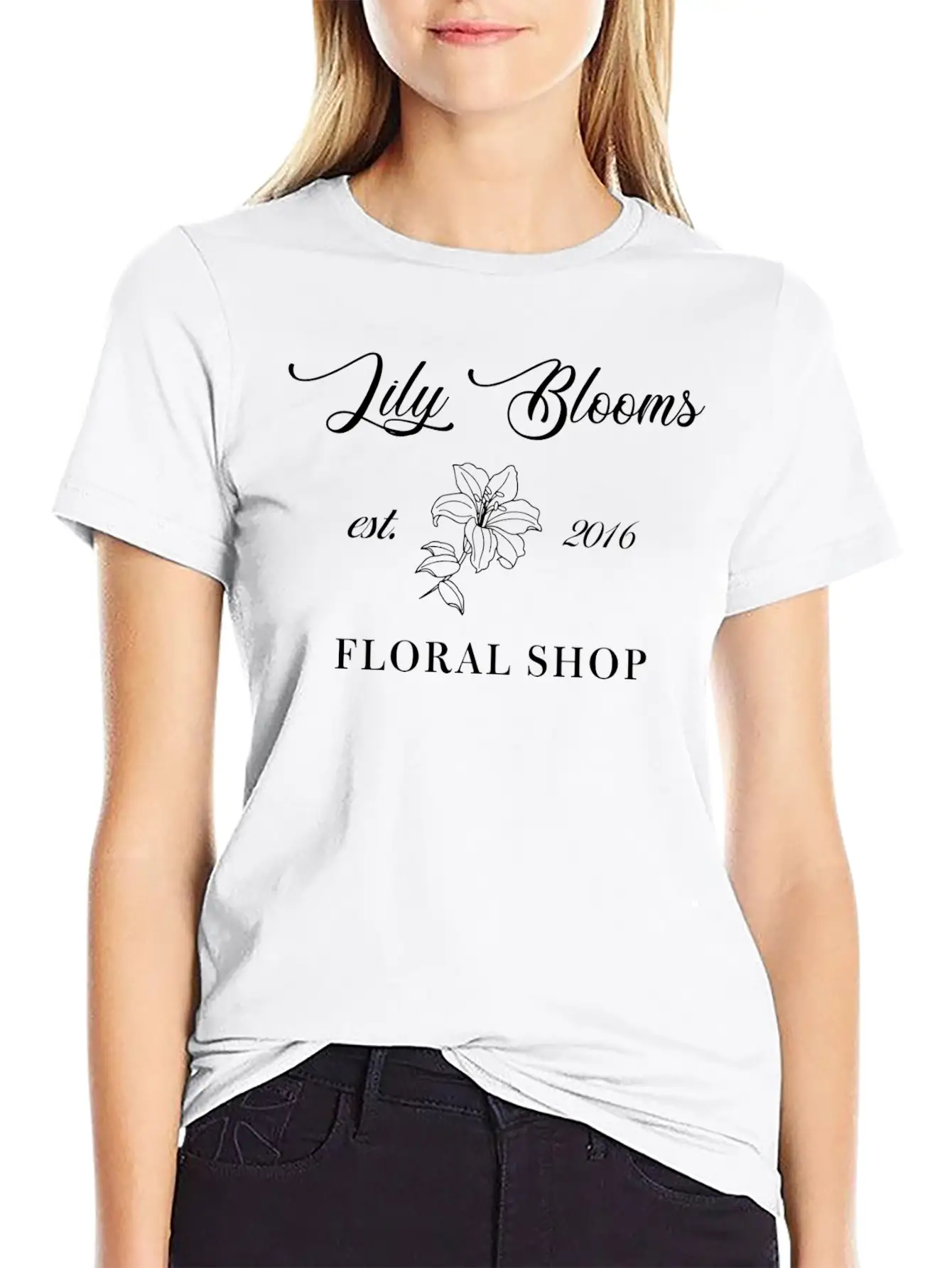 Lily Bloom Floral Shop Timeless Short Sleeve Tee – Comfy And Minimalist Design