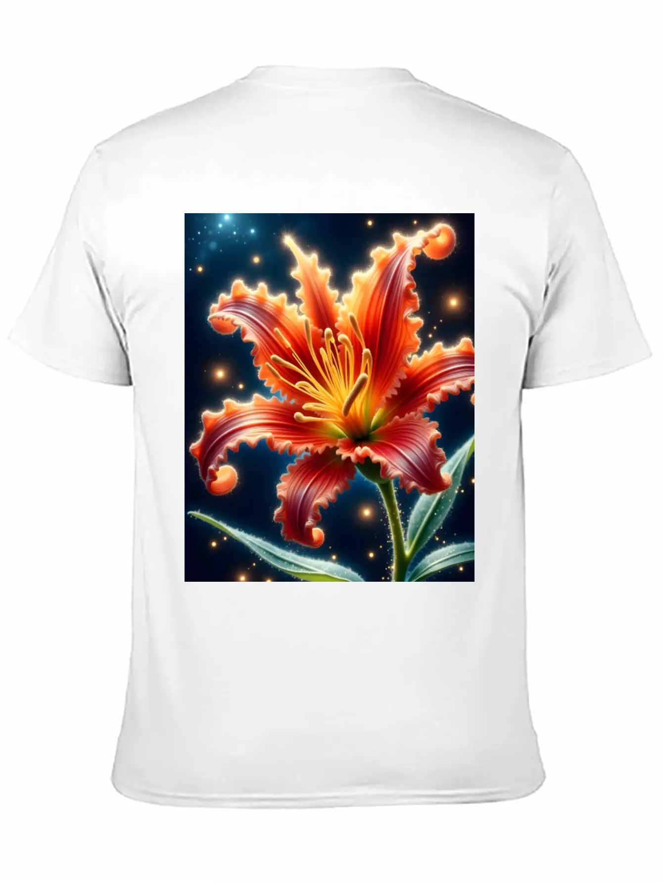 Lily Flower Art Lover Gift Stylish Everyday T-Shirt – Unisex Basic Cotton Tee