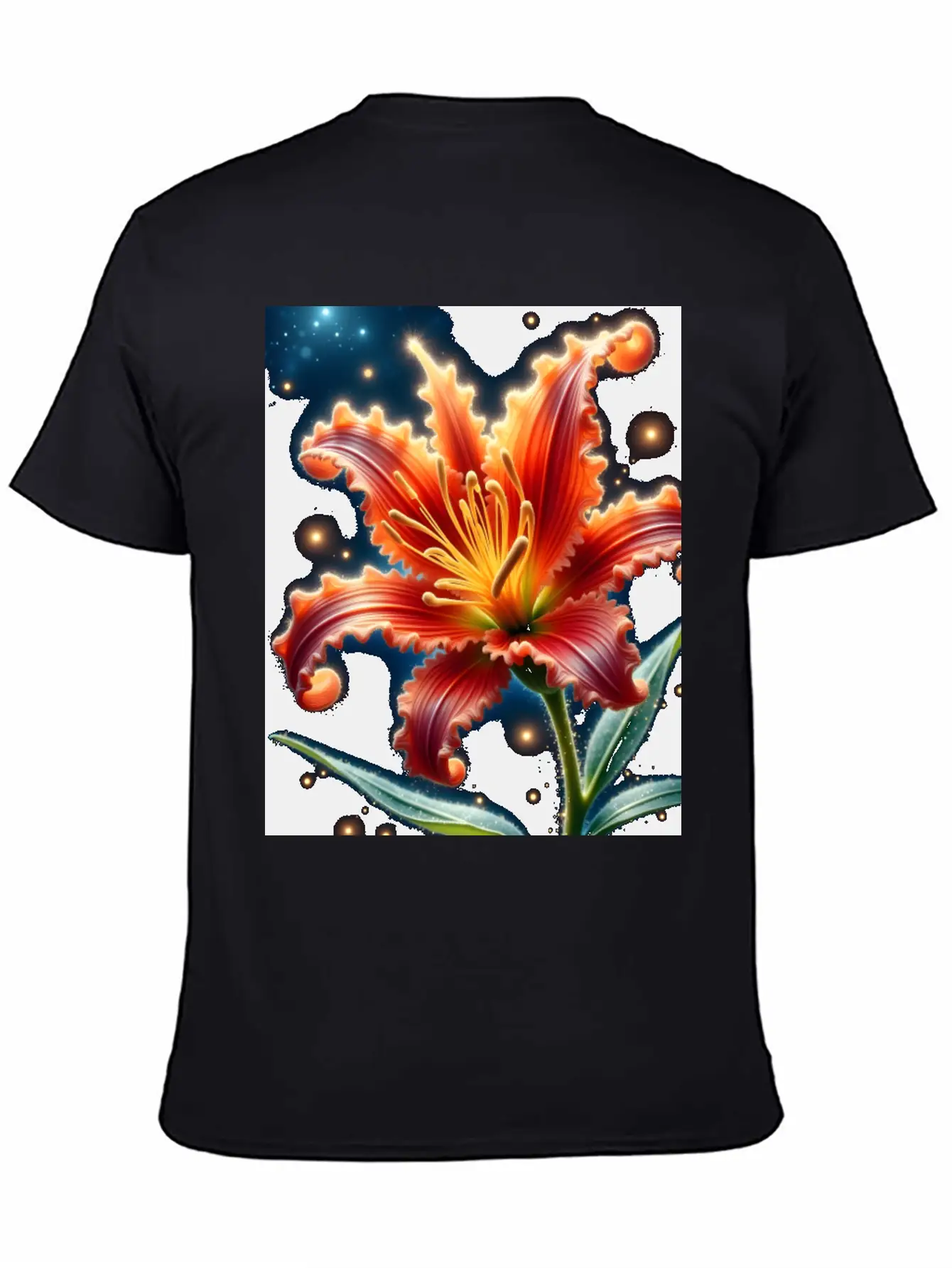 Lily Flower Art Lover Gift Stylish Everyday T-Shirt – Unisex Basic Cotton Tee