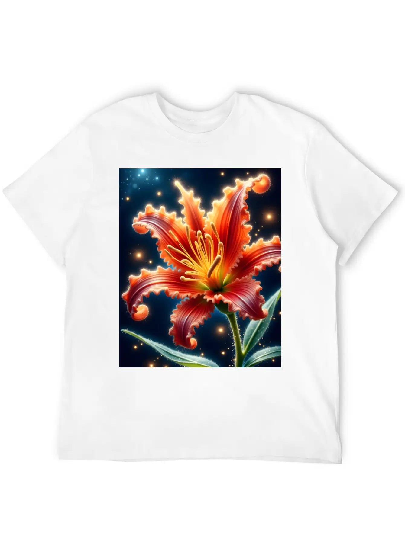Lily Flower Art Lover Gift Stylish Everyday T-Shirt – Unisex Basic Cotton Tee
