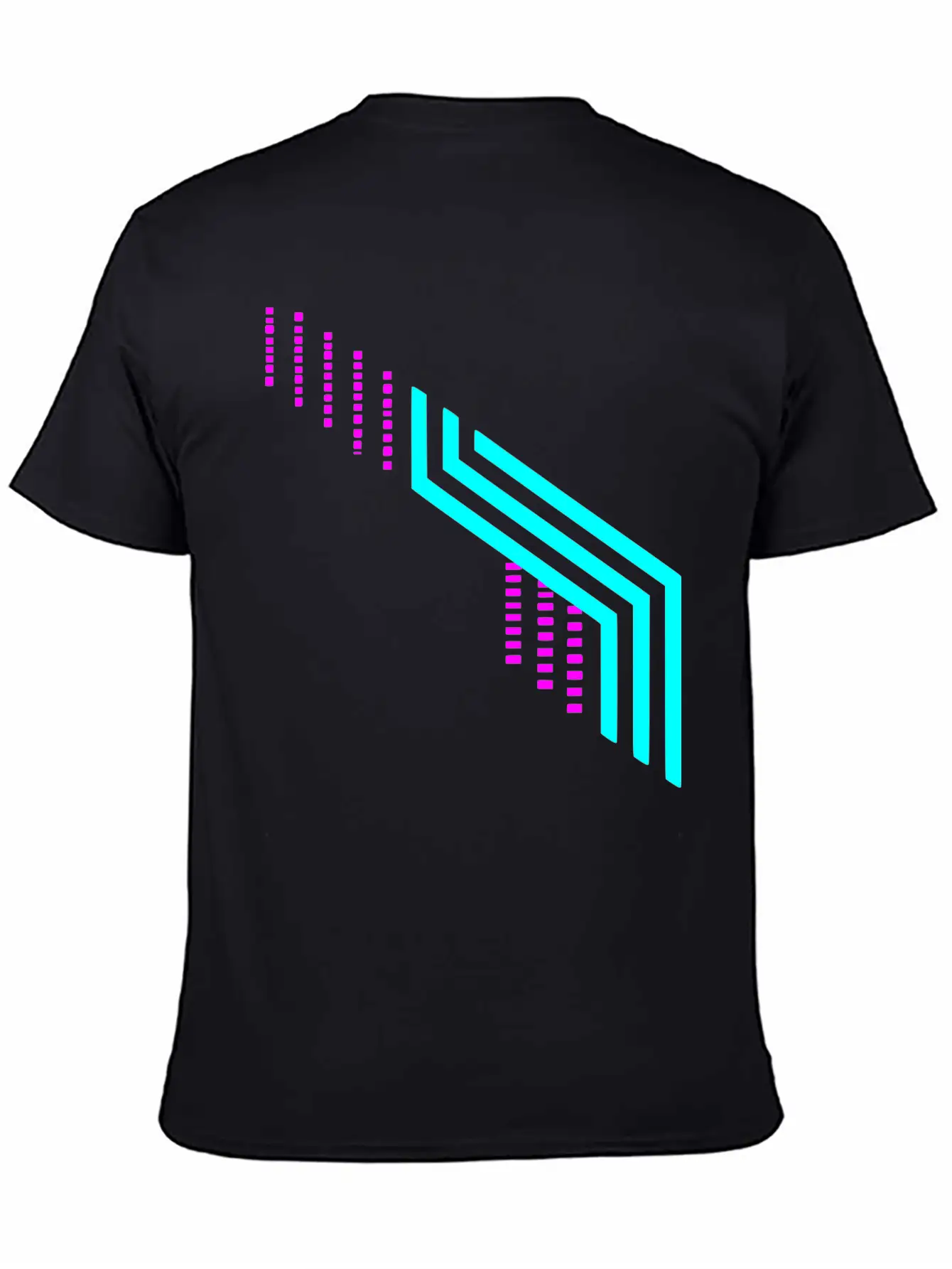 Lines Design Vector Two Color Unisex Short Sleeve Soft Cotton T-Shirt – Casual Everyday Wear