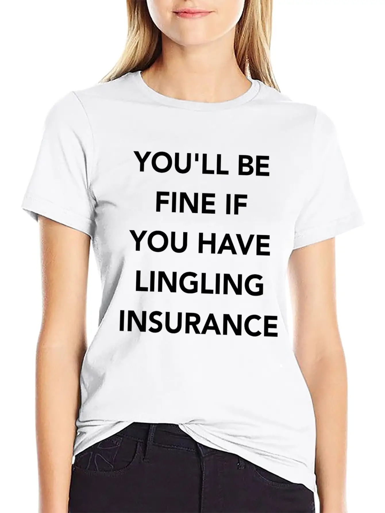 LINGLING INSURANCE Basic Graphic T-Shirt – Daily Comfort In Soft Cotton