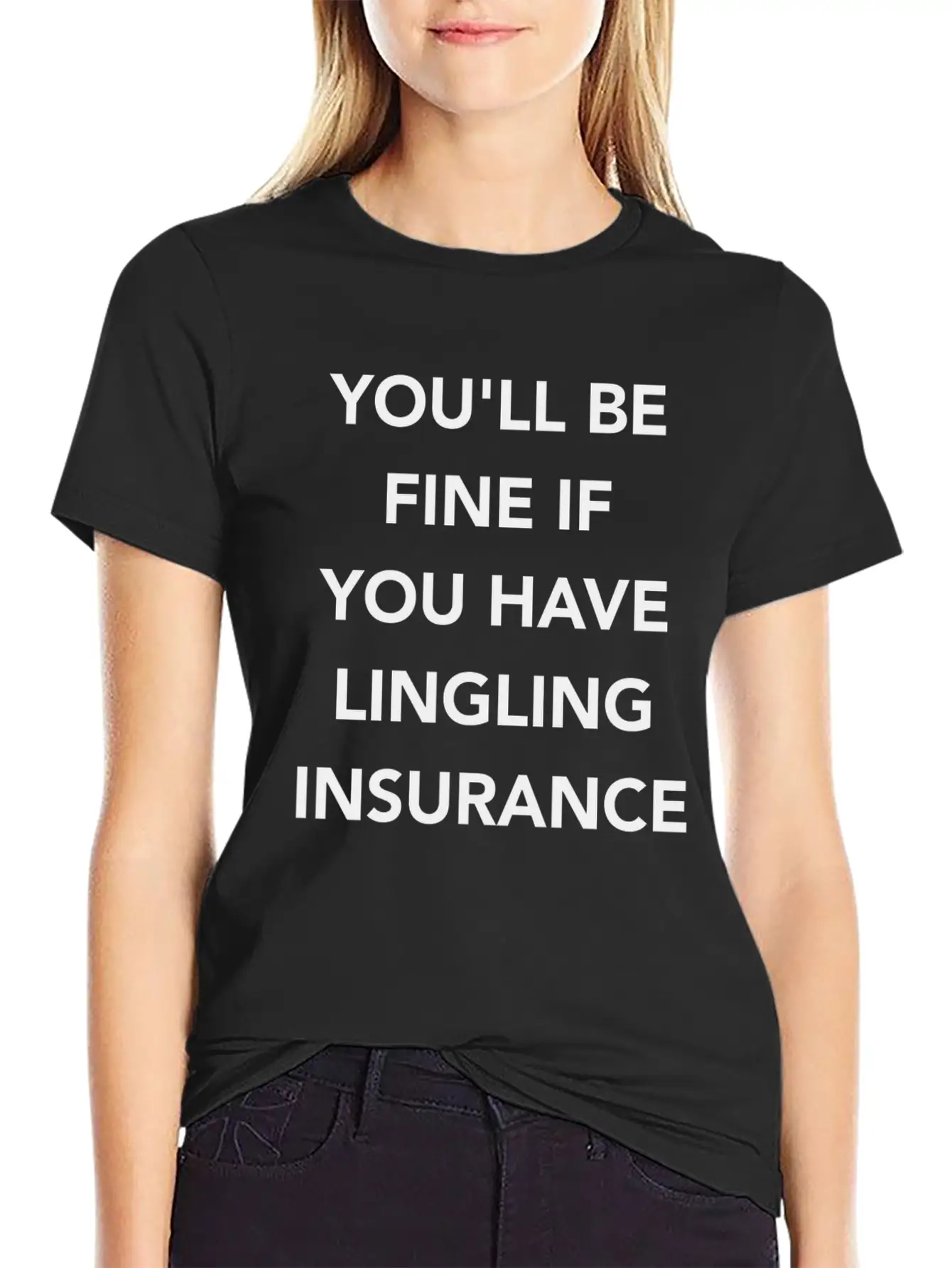 LINGLING INSURANCE Basic Graphic T-Shirt – Daily Comfort In Soft Cotton