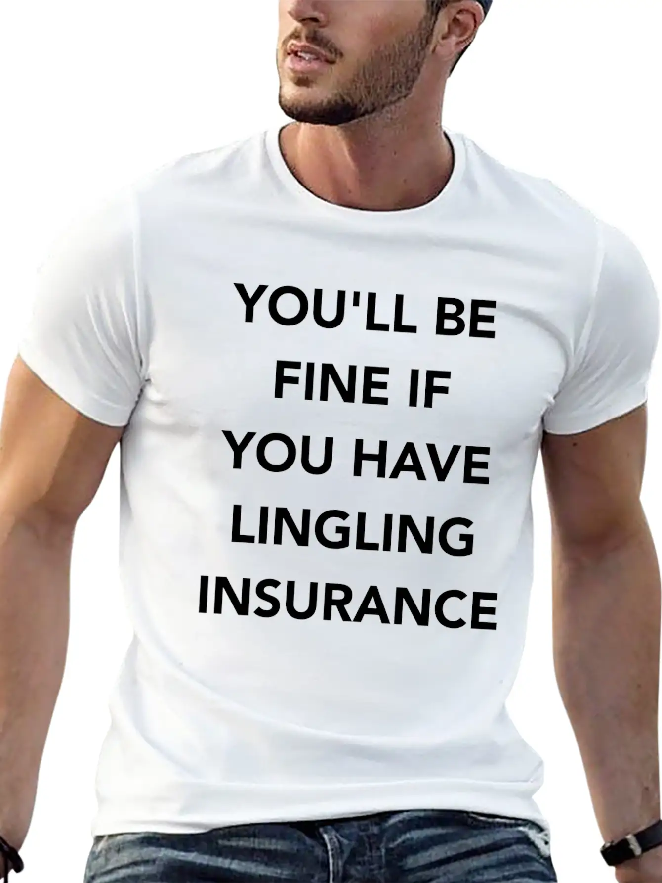 LINGLING INSURANCE Basic Graphic T-Shirt – Daily Comfort In Soft Cotton