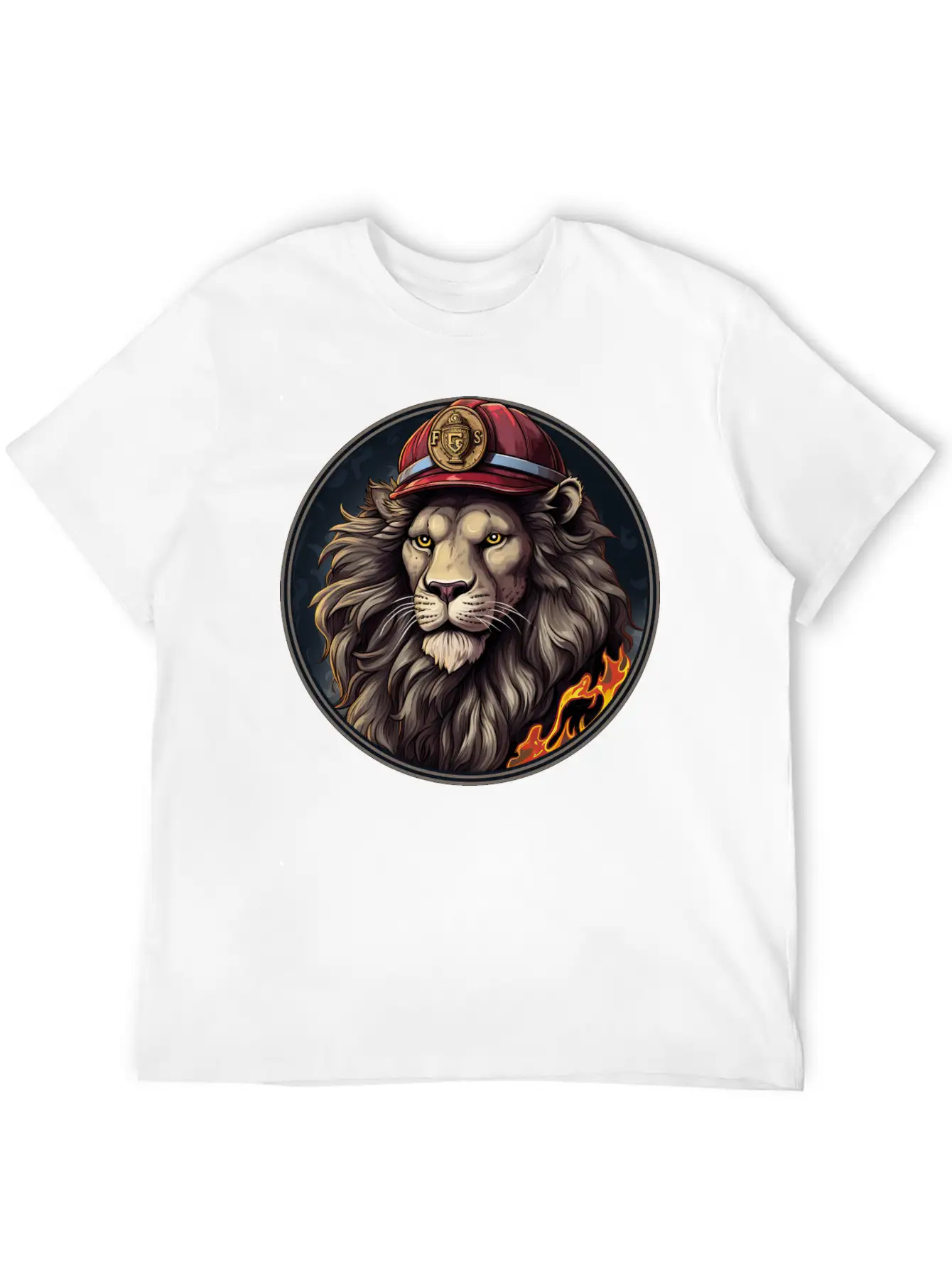 Lion Firefighter Timeless Short Sleeve Tee – Comfy And Minimalist Design