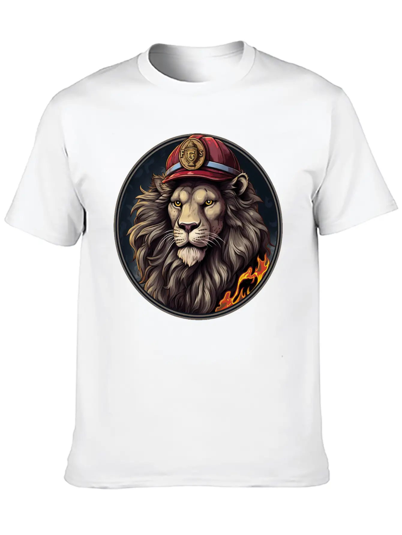 Lion Firefighter Timeless Short Sleeve Tee – Comfy And Minimalist Design