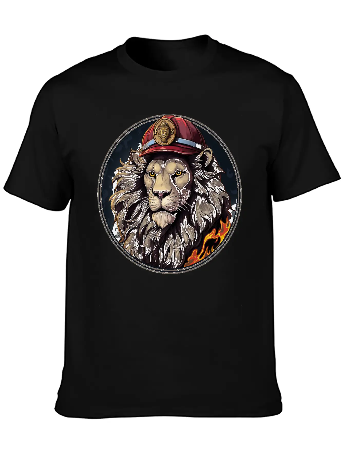 Lion Firefighter Timeless Short Sleeve Tee – Comfy And Minimalist Design