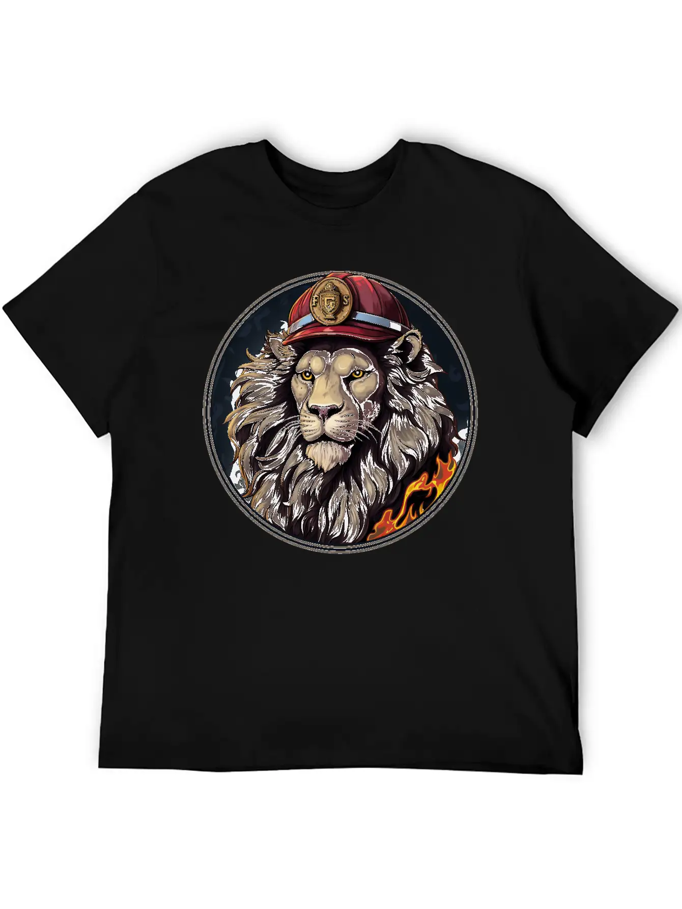 Lion Firefighter Timeless Short Sleeve Tee – Comfy And Minimalist Design