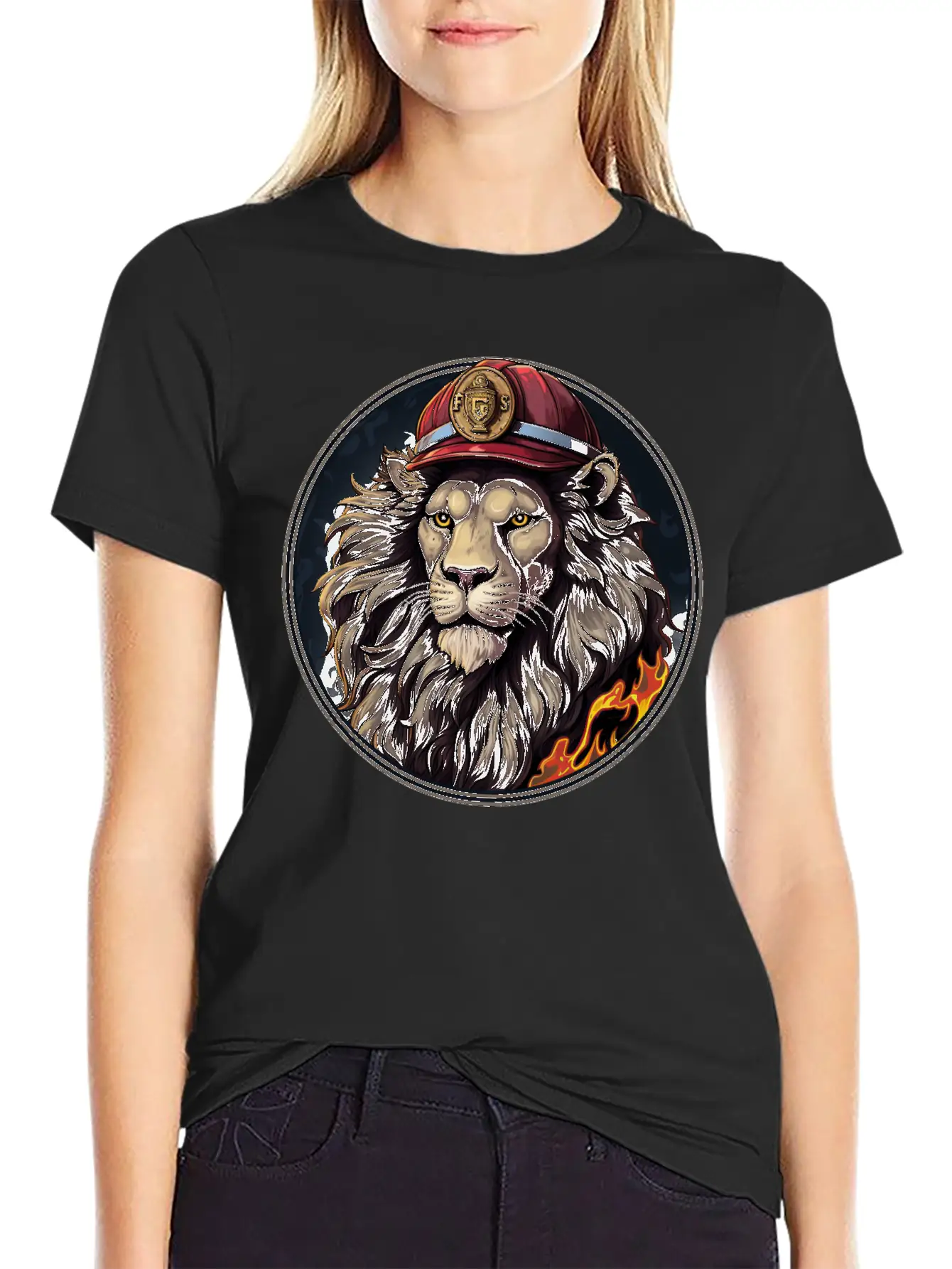 Lion Firefighter Timeless Short Sleeve Tee – Comfy And Minimalist Design