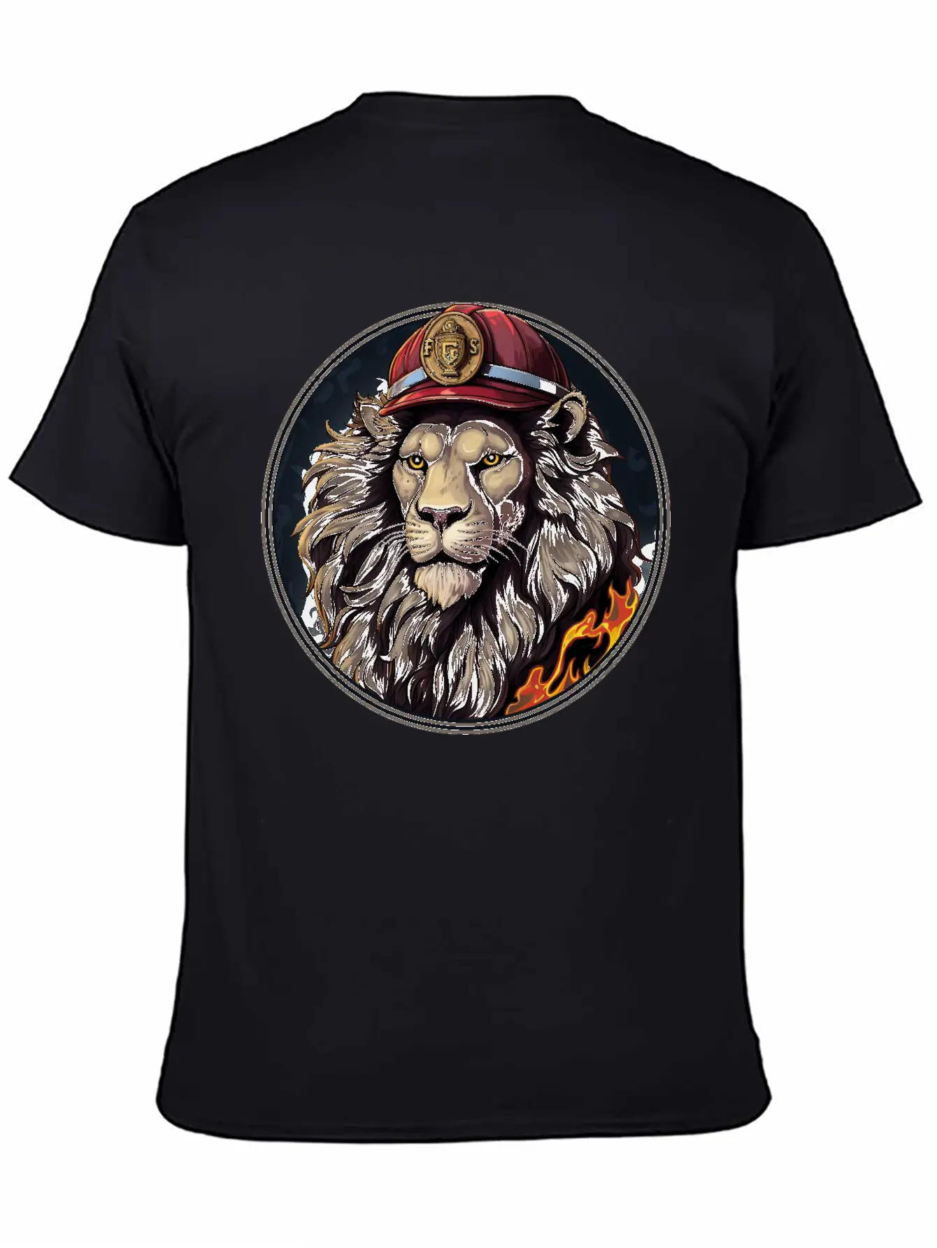 Lion Firefighter Timeless Short Sleeve Tee – Comfy And Minimalist Design