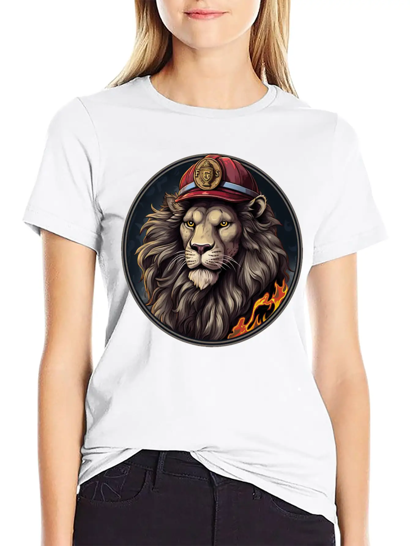 Lion Firefighter Timeless Short Sleeve Tee – Comfy And Minimalist Design
