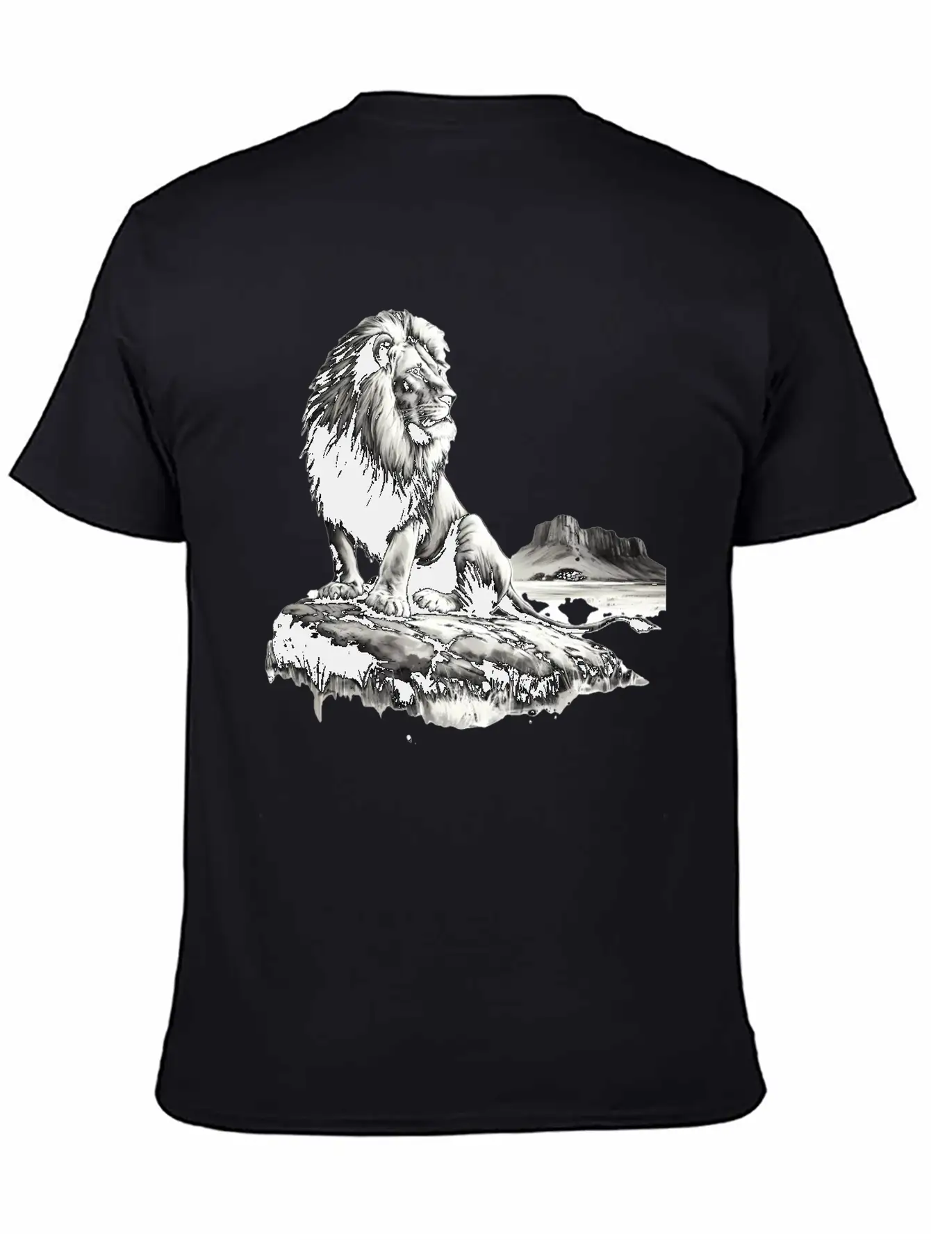 Lion In Canyon Unisex Short Sleeve Soft Cotton T-Shirt – Casual Everyday Wear