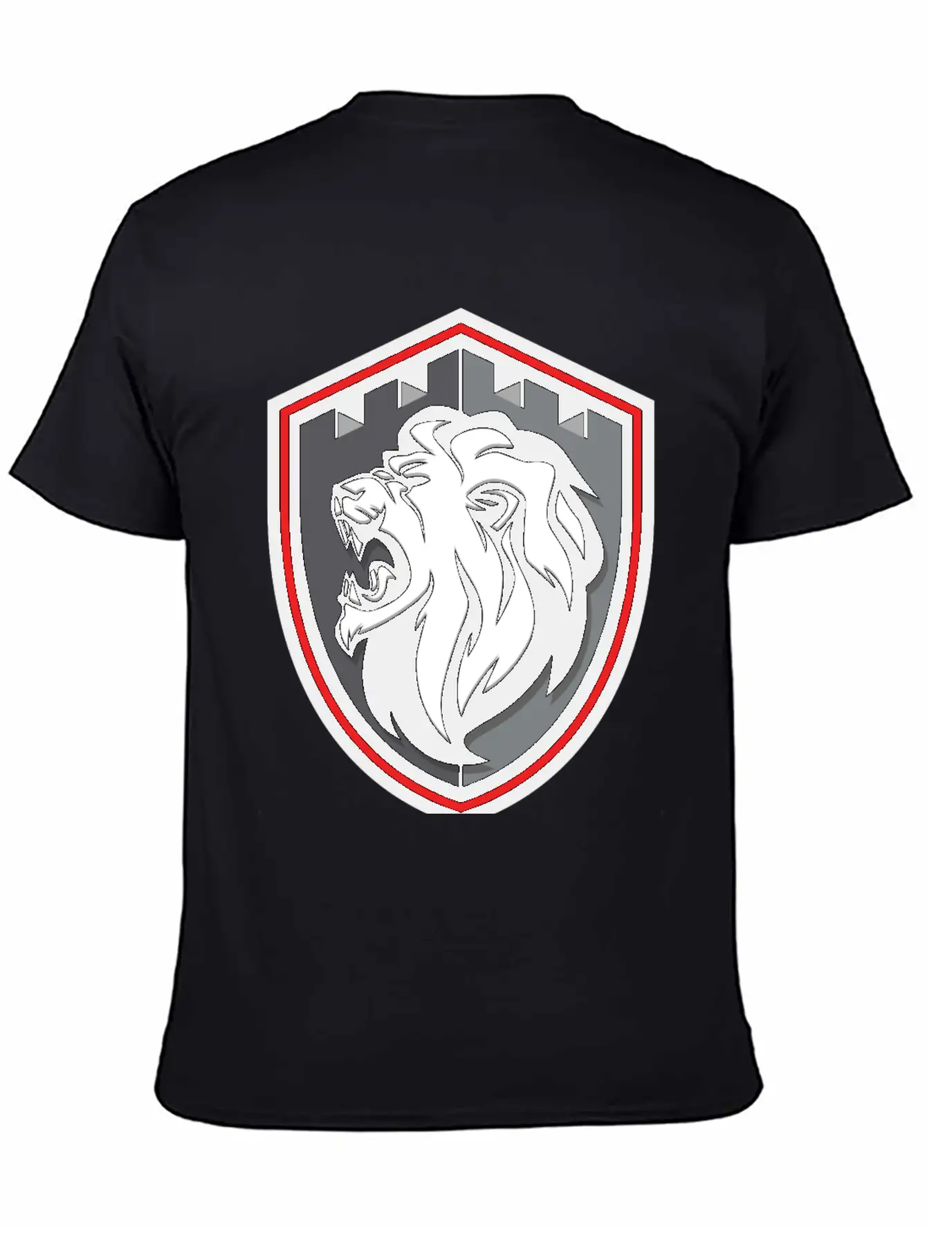 Lion Shield Comfortable Minimalist Graphic Tee – Summer Style Essential