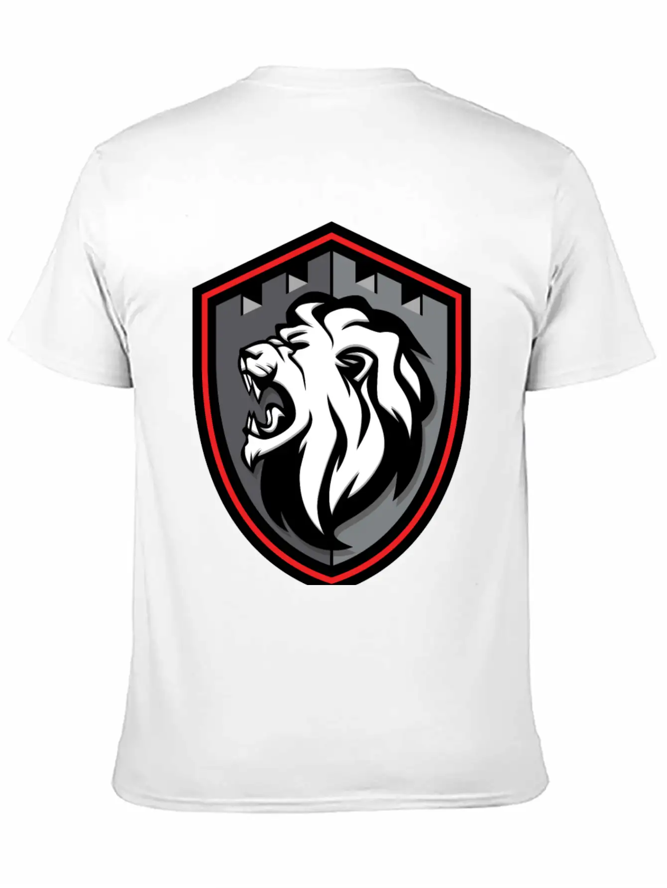 Lion Shield Comfortable Minimalist Graphic Tee – Summer Style Essential