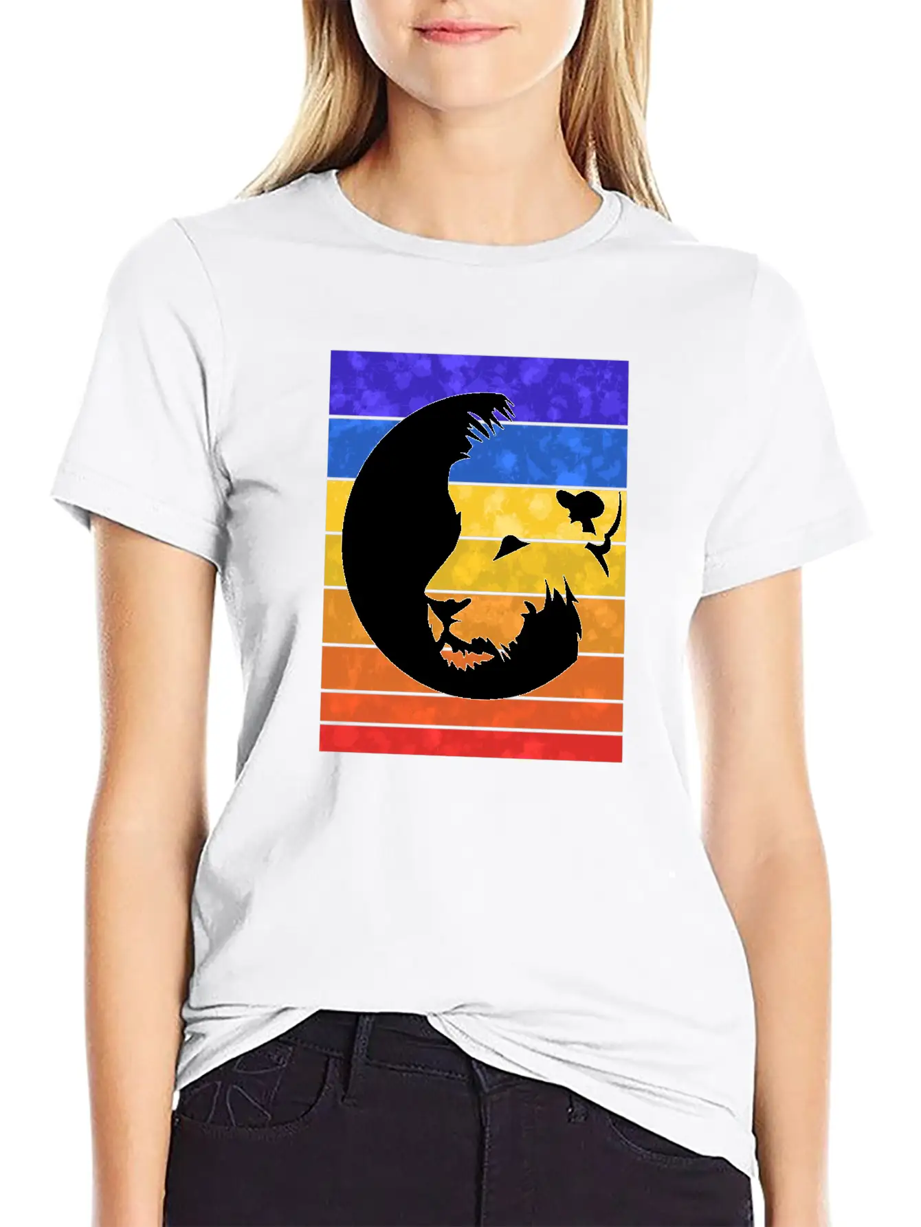 Lion Sunset Unisex Casual T-Shirt – Clean Design For Daily Comfort