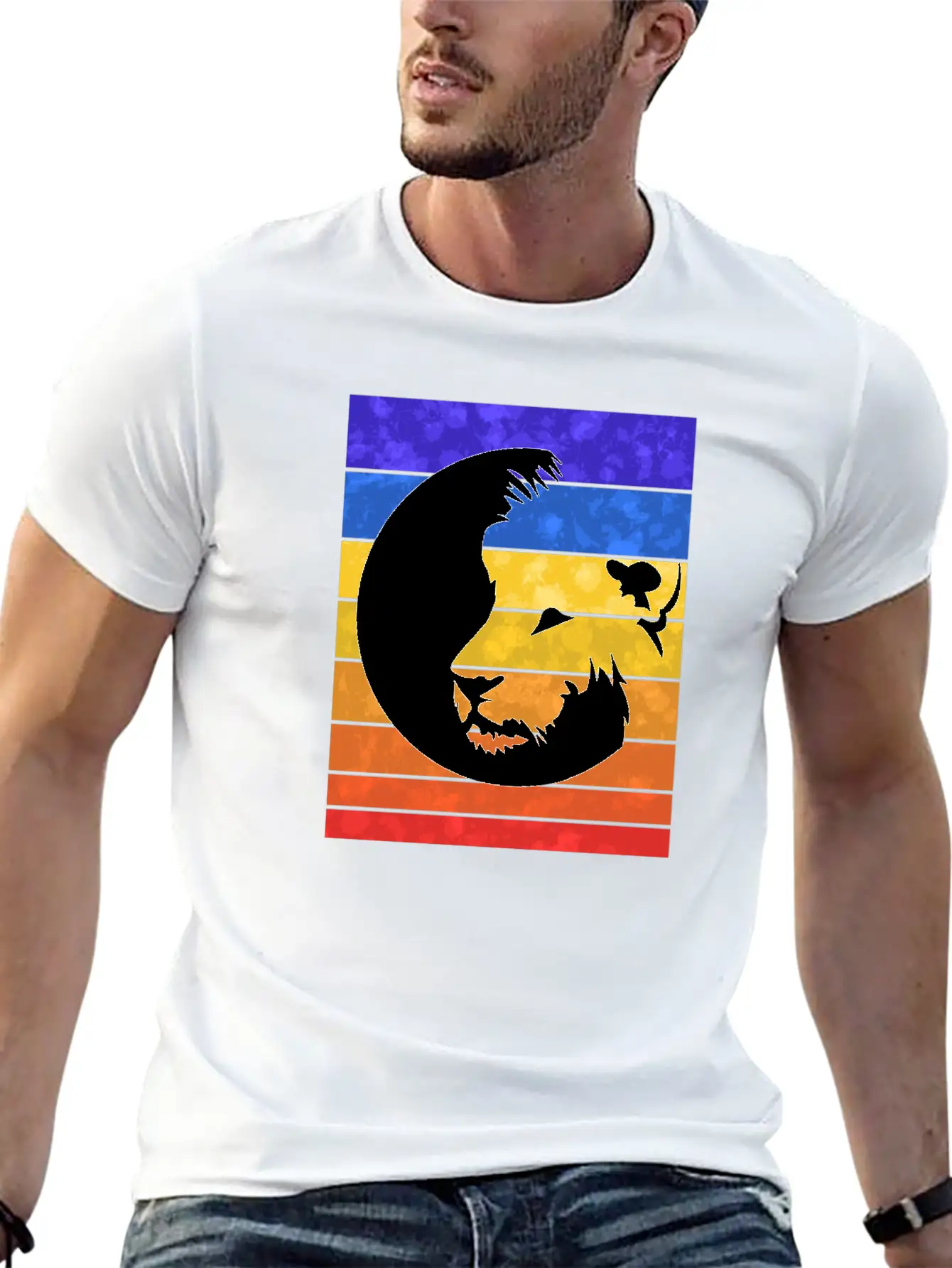 Lion Sunset Unisex Casual T-Shirt – Clean Design For Daily Comfort