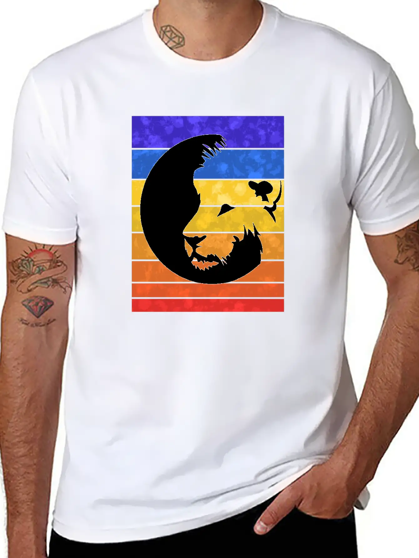 Lion Sunset Unisex Casual T-Shirt – Clean Design For Daily Comfort