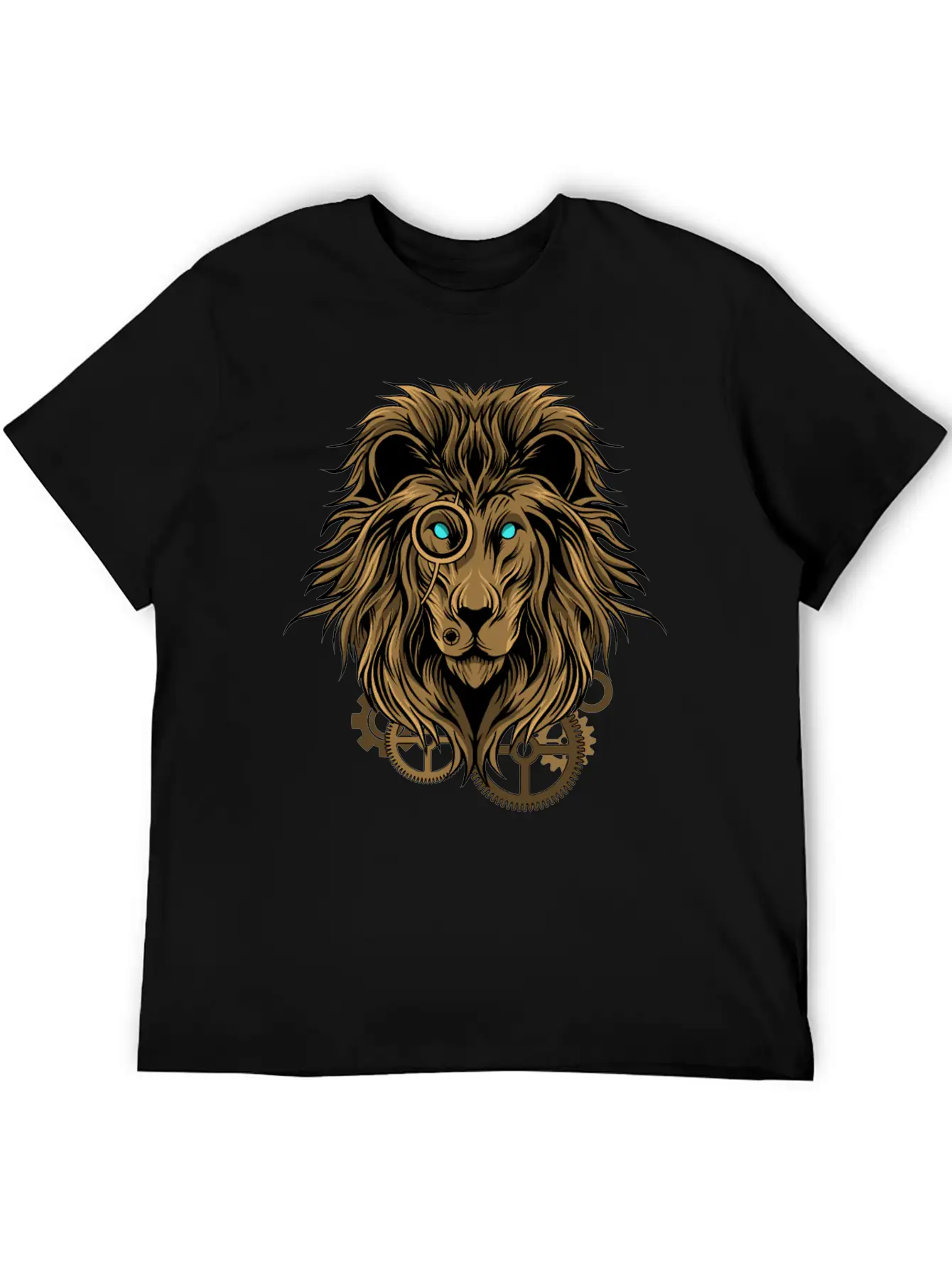 Lion- Techno Style Basic Graphic T-Shirt – Daily Comfort In Soft Cotton