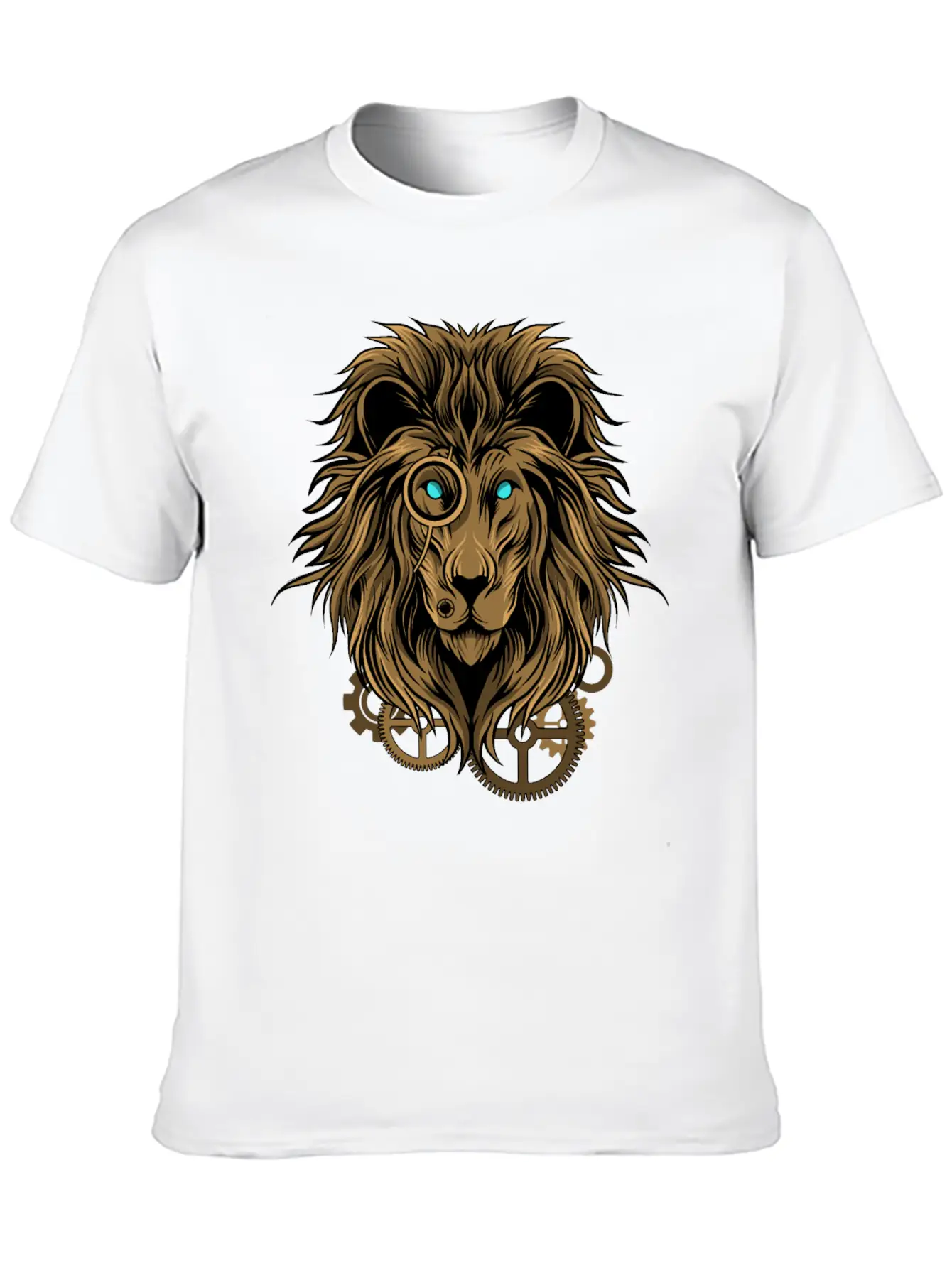 Lion- Techno Style Basic Graphic T-Shirt – Daily Comfort In Soft Cotton