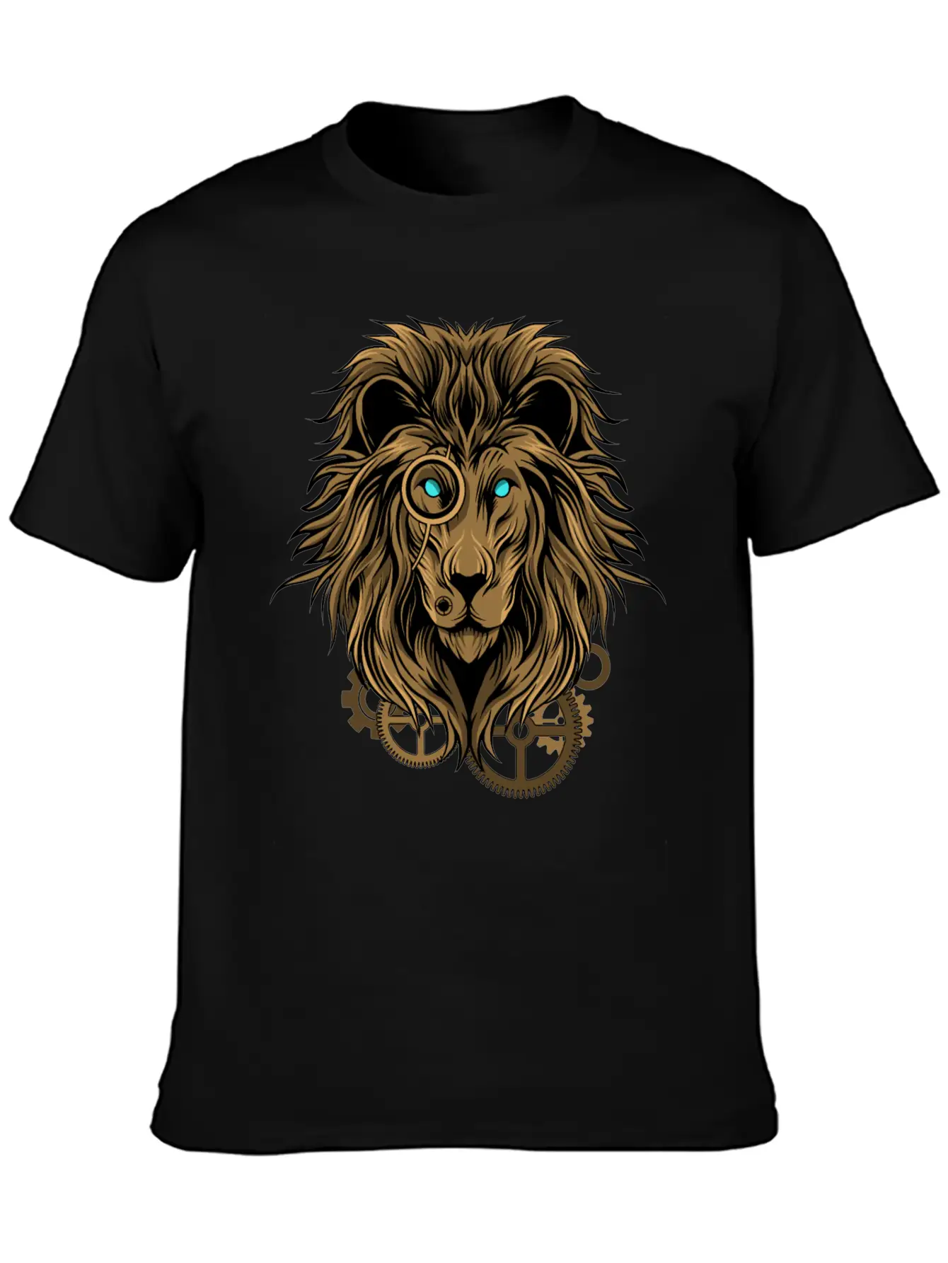 Lion- Techno Style Basic Graphic T-Shirt – Daily Comfort In Soft Cotton