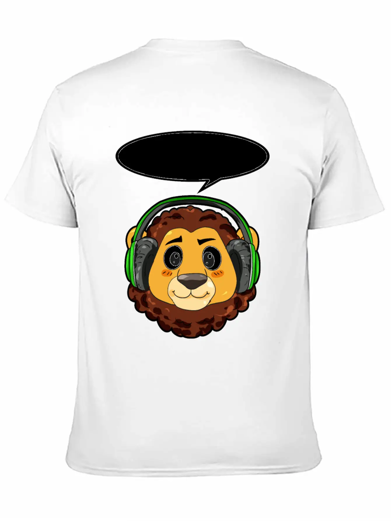 Lion With Headphones Timeless Short Sleeve Tee – Comfy And Minimalist Design