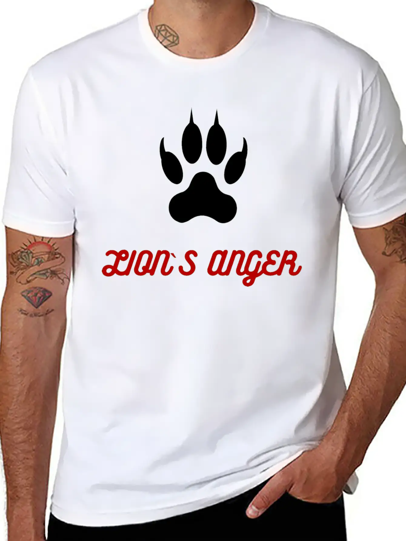 Lion's Anger New Model Basic Graphic T-Shirt – Daily Comfort In Soft Cotton