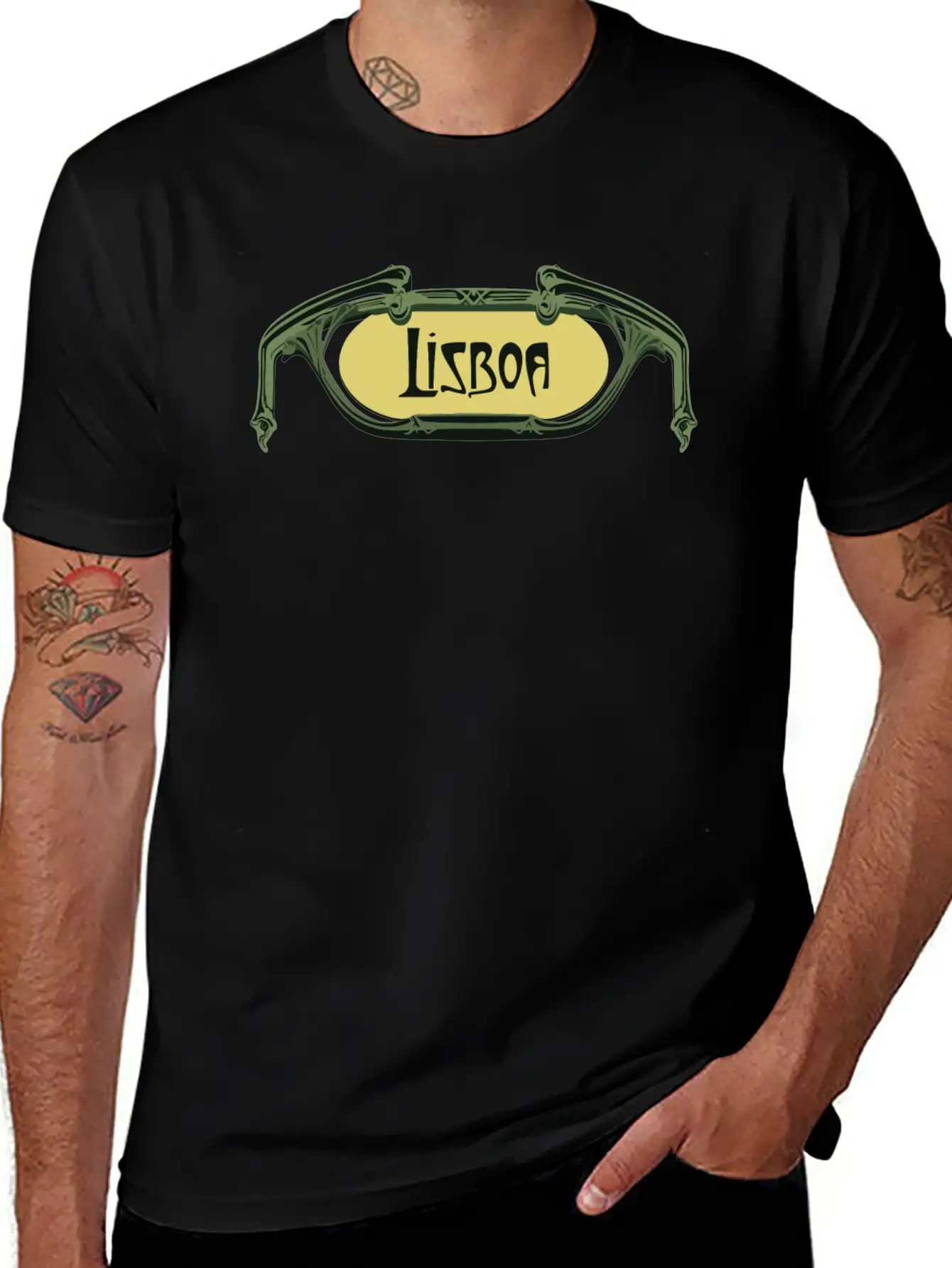 Lisboa Art Nouveau Essential Unisex Summer Tee – Soft Cotton Casual Fit