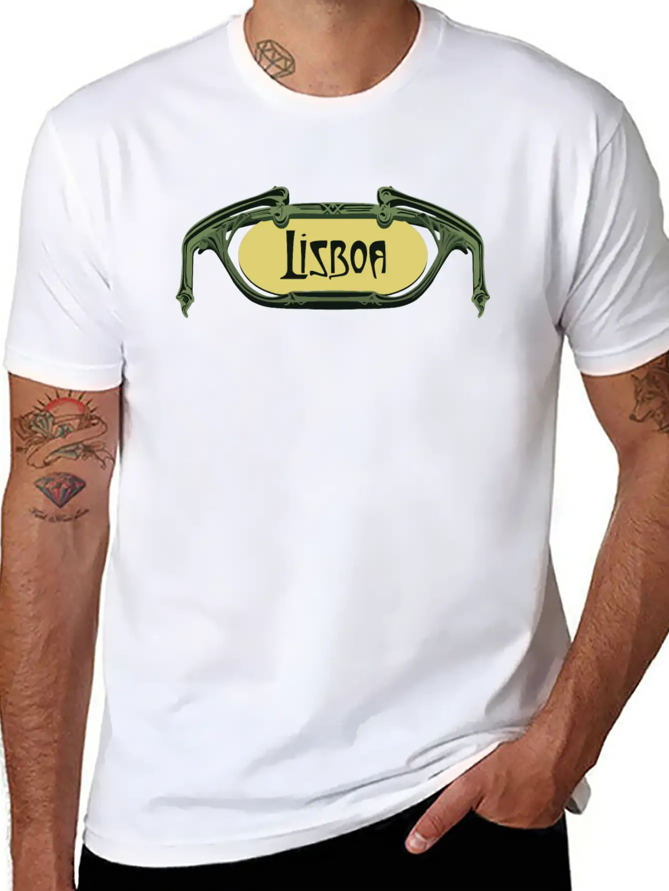 Lisboa Art Nouveau Essential Unisex Summer Tee – Soft Cotton Casual Fit